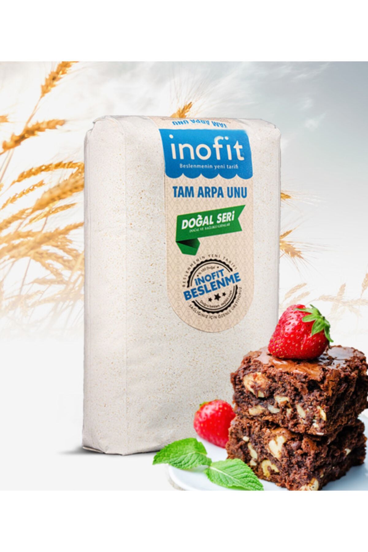 İnofit Katkısız Taş Değirmen Tam Arpa Unu 1 Kg