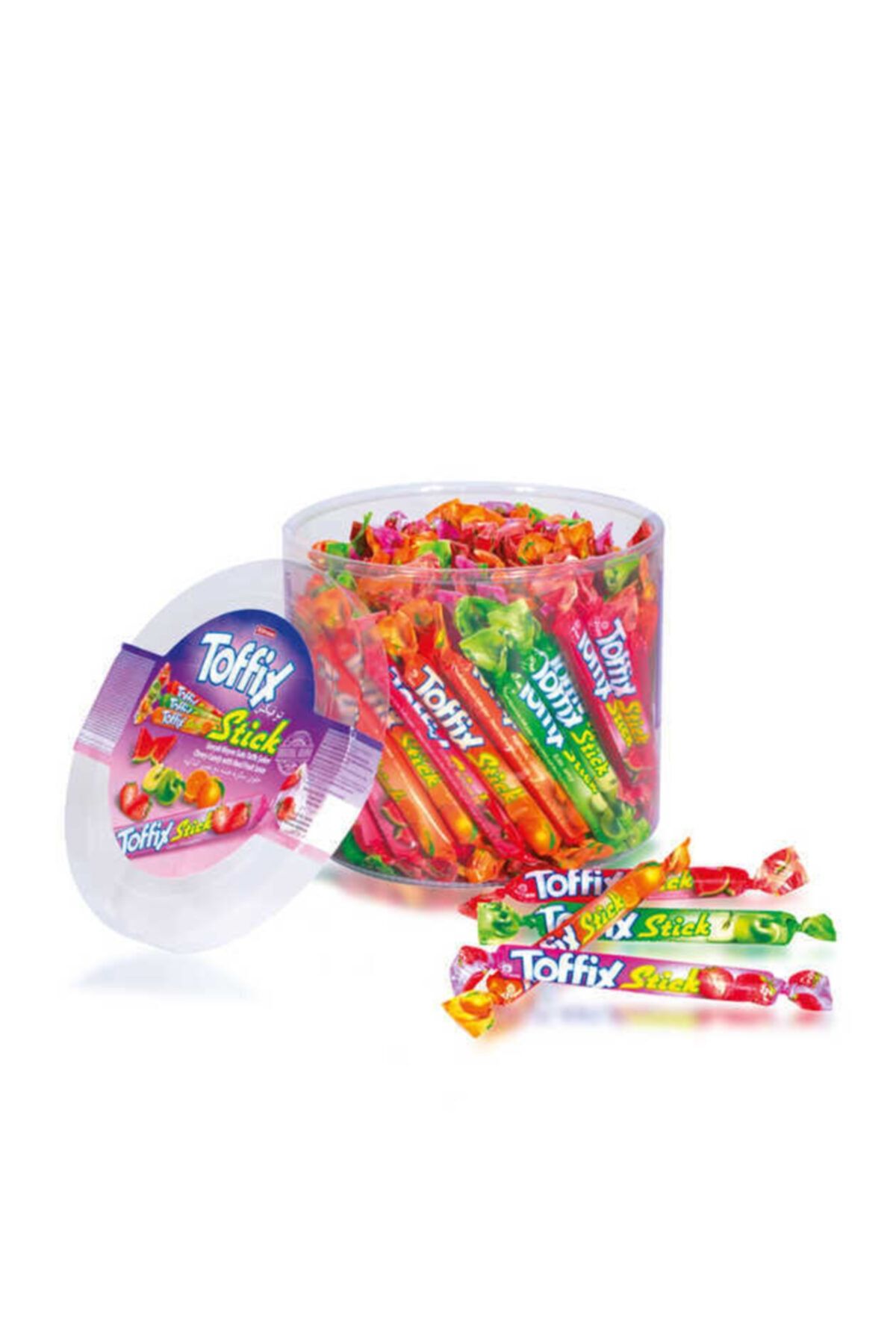 Elvan Toffix Stick Meyveli Mix Şeker 800 Gr. (1 Kutu)