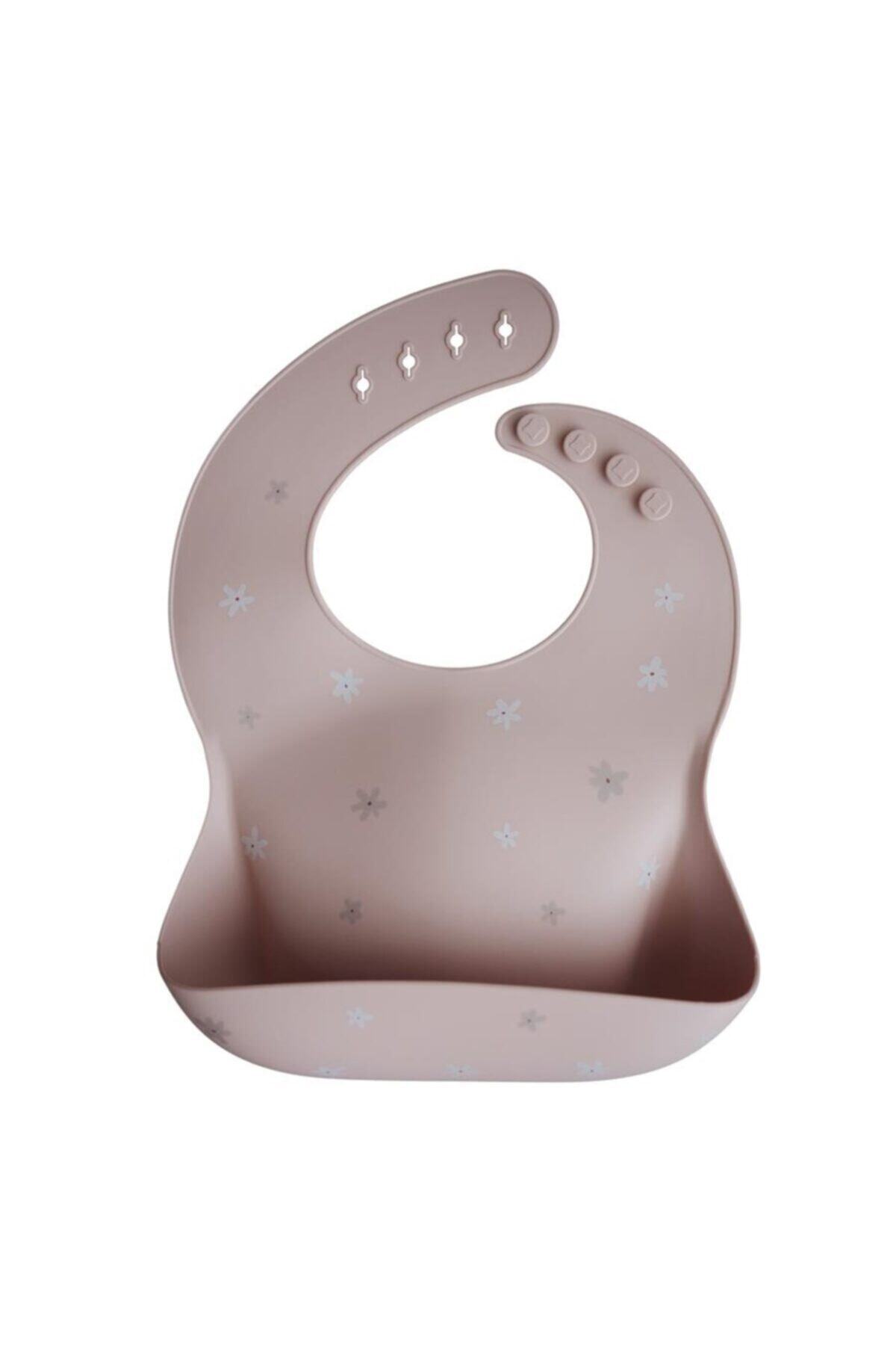 Mushie Silicone Bib Daisy Flowers Pink - Silikon Önlük Papatya
