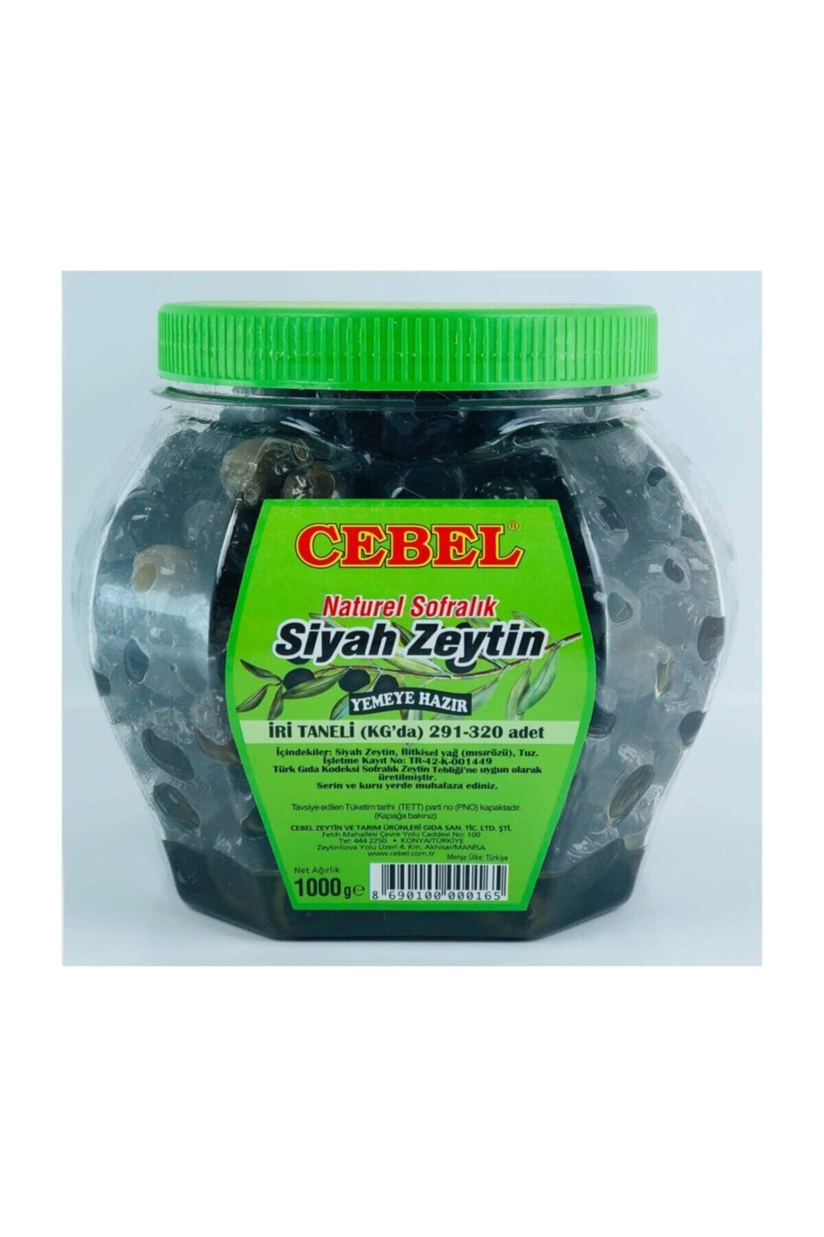 Cebel Naturel Sofralık Siyah Zeytin Gemlik Tipi 1 Kg