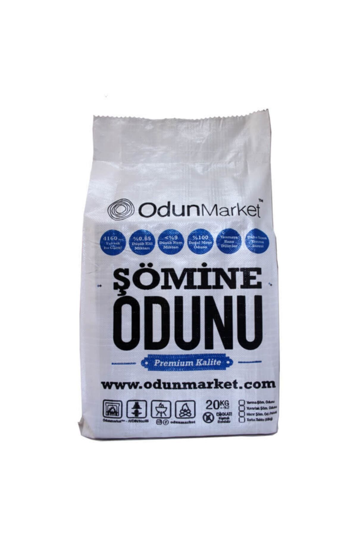 odunmarket Yuvarlak Şömine Odunu