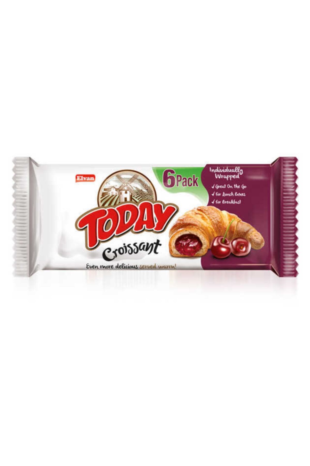 Elvan Today Kruvasan Vişneli 40 Gr. 6 Adet (1 KUTU)