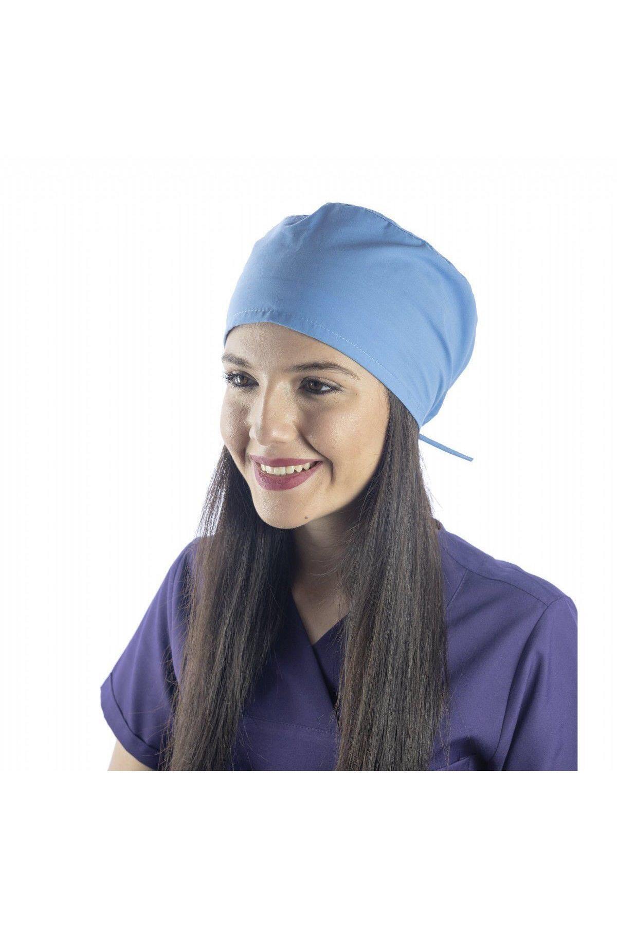 Emel Tekstil Açık Mavi Renk Doktor Hemşire Bone Hastane