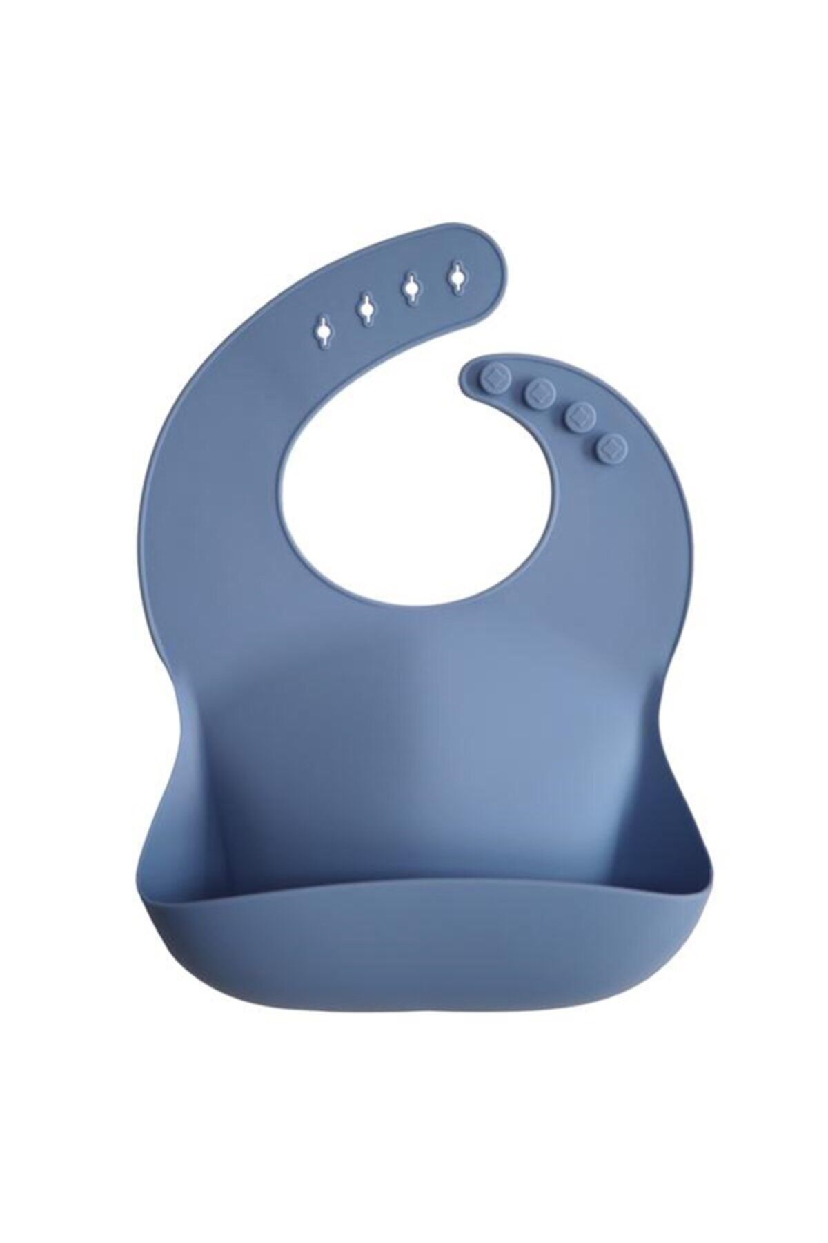 Mushie Silicone Bib Powder Blue - Silikon Önlük Toz Mavi