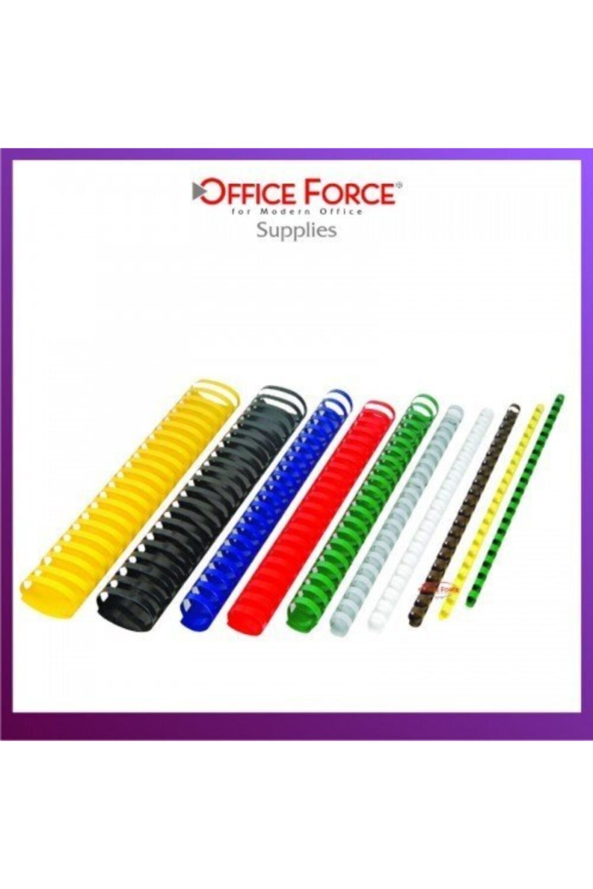 OFFICE FORCE 45 Mm (oval) Siyah Plastik Spiral Cilt Malzemesi 50'li