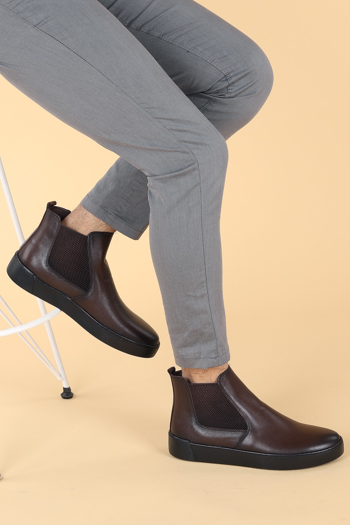 Ayakland Hrz 103 Deri Termo Taban Dikişli Erkek Bot Ayakkabı