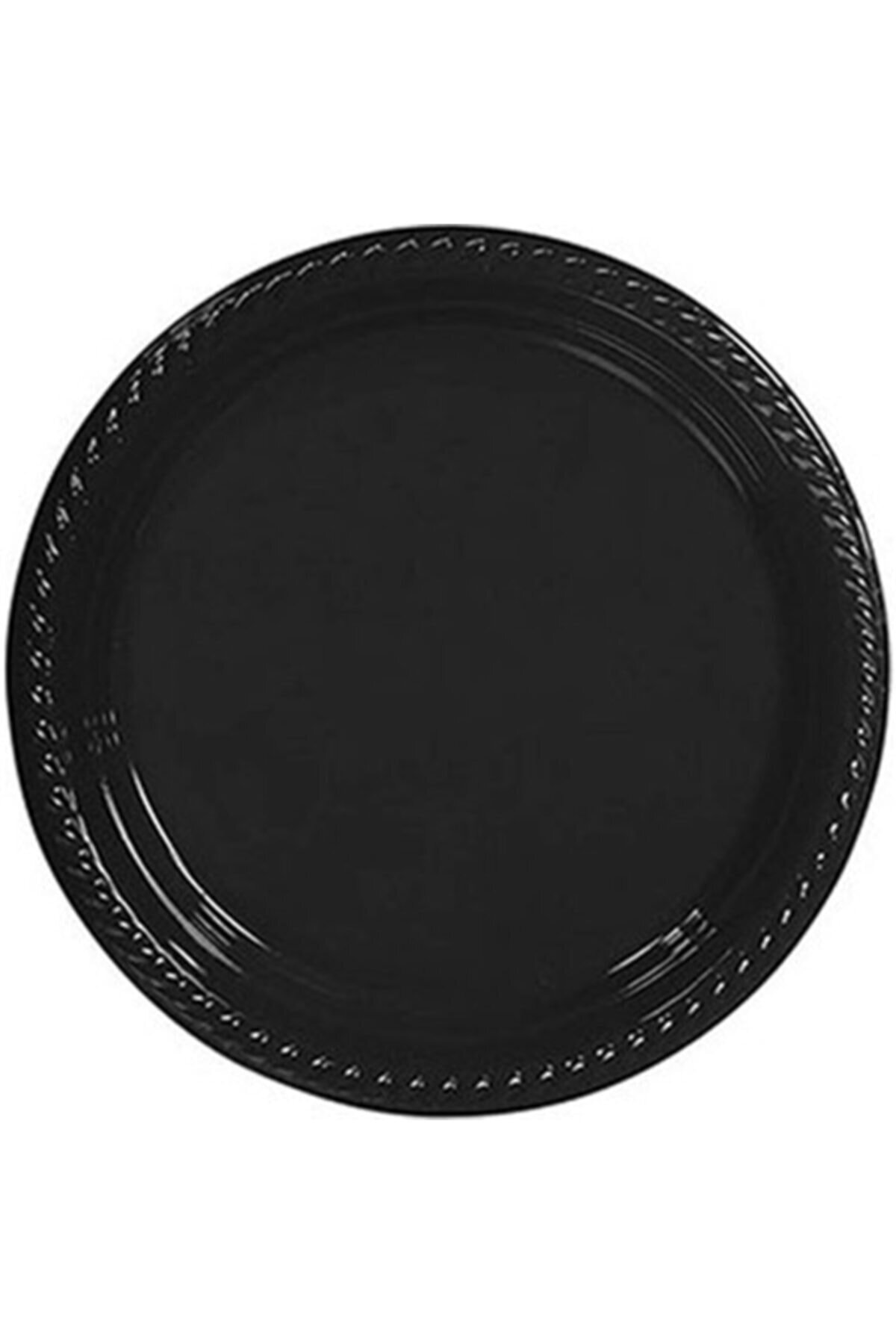 Güneşim Dekor Siyah Plastik Tabak 25'li