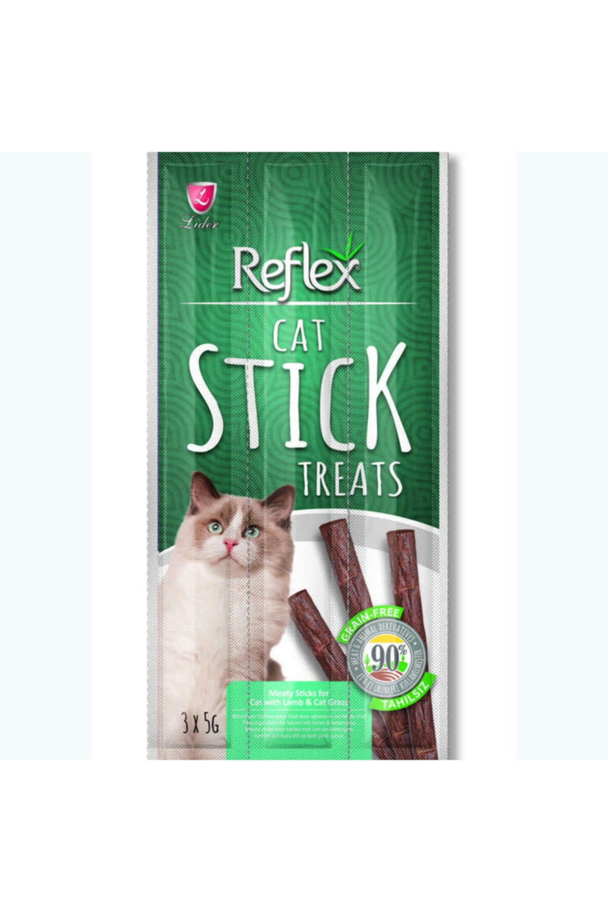 Petzanya Reflex Kediler Için Kuzu Etli Ve Kedi Çimli Ödül Çbuk 3x5gr