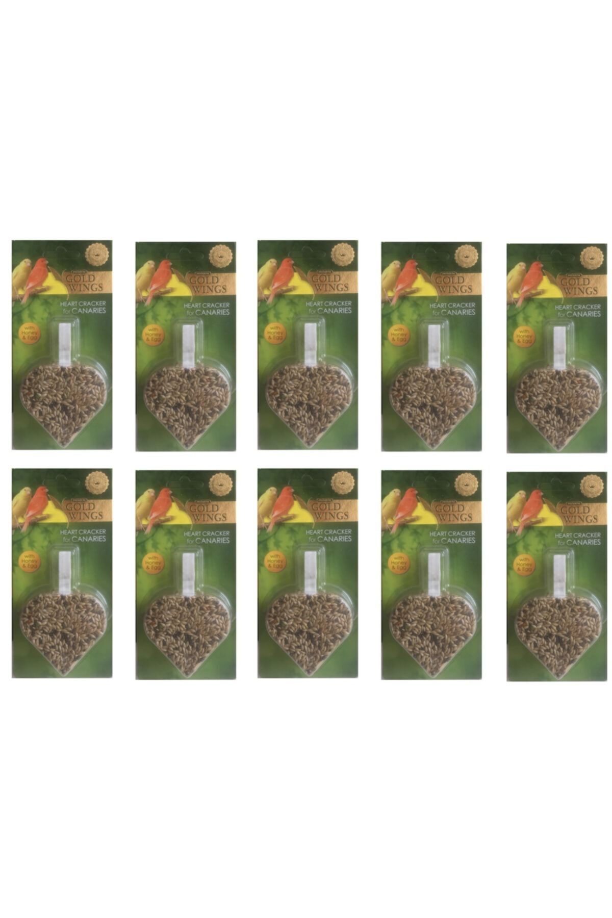 Gold Wings Premium Kalp Şeklinde Kanarya Krakeri 40 Gr X 10 Adet