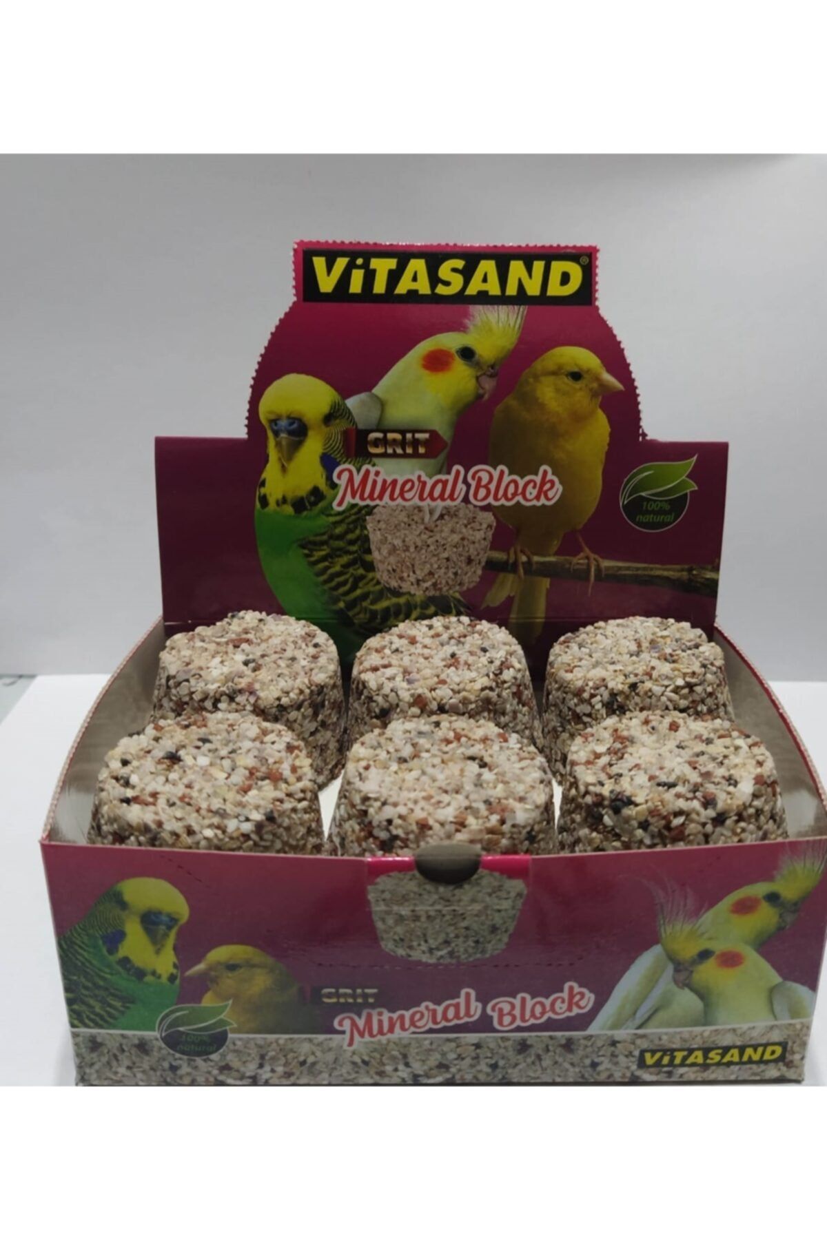 vitesand Kuşlar Için Mineralli Yemlik Taşı  6 Adet