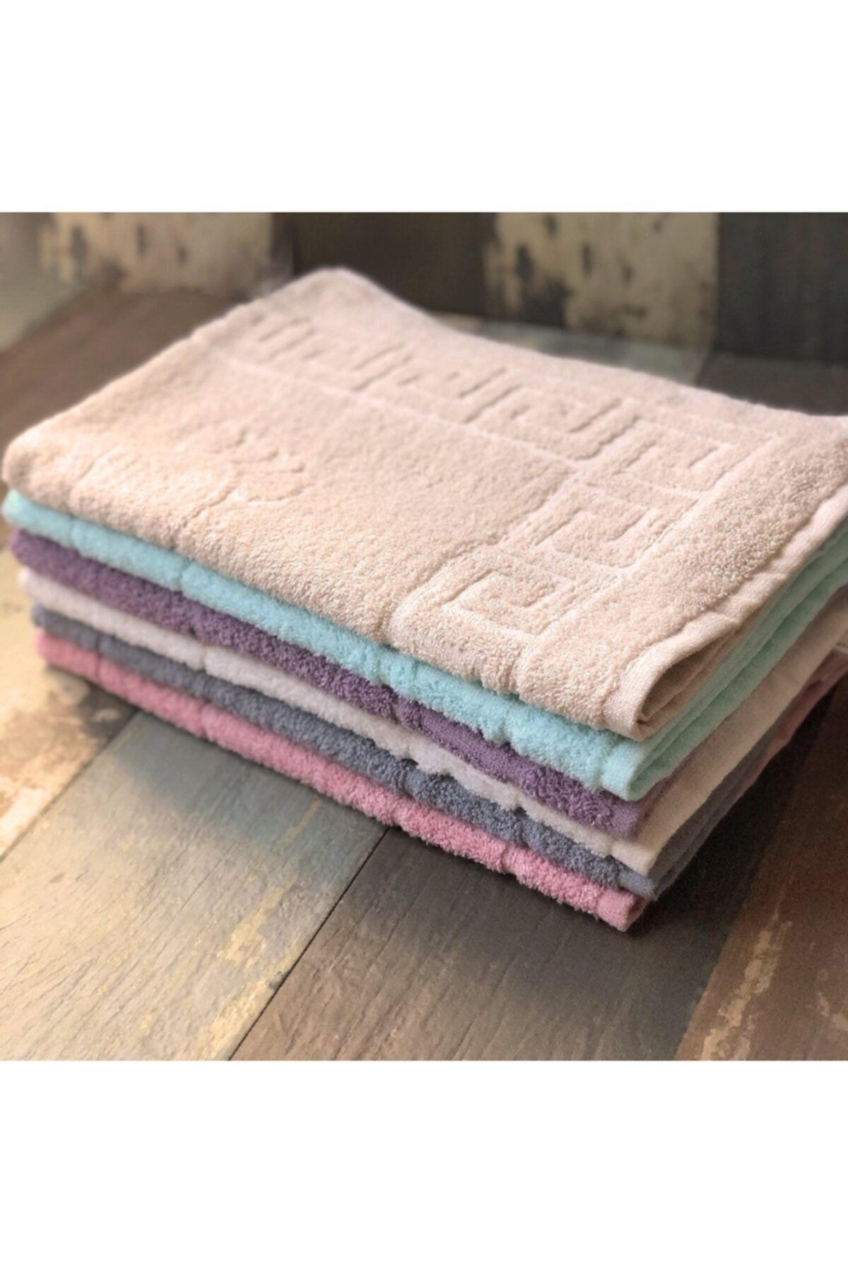 ipliq sazeli banyo paspasi ayak havlusu 6li set 50x70 cm fiyati yorumlari trendyol
