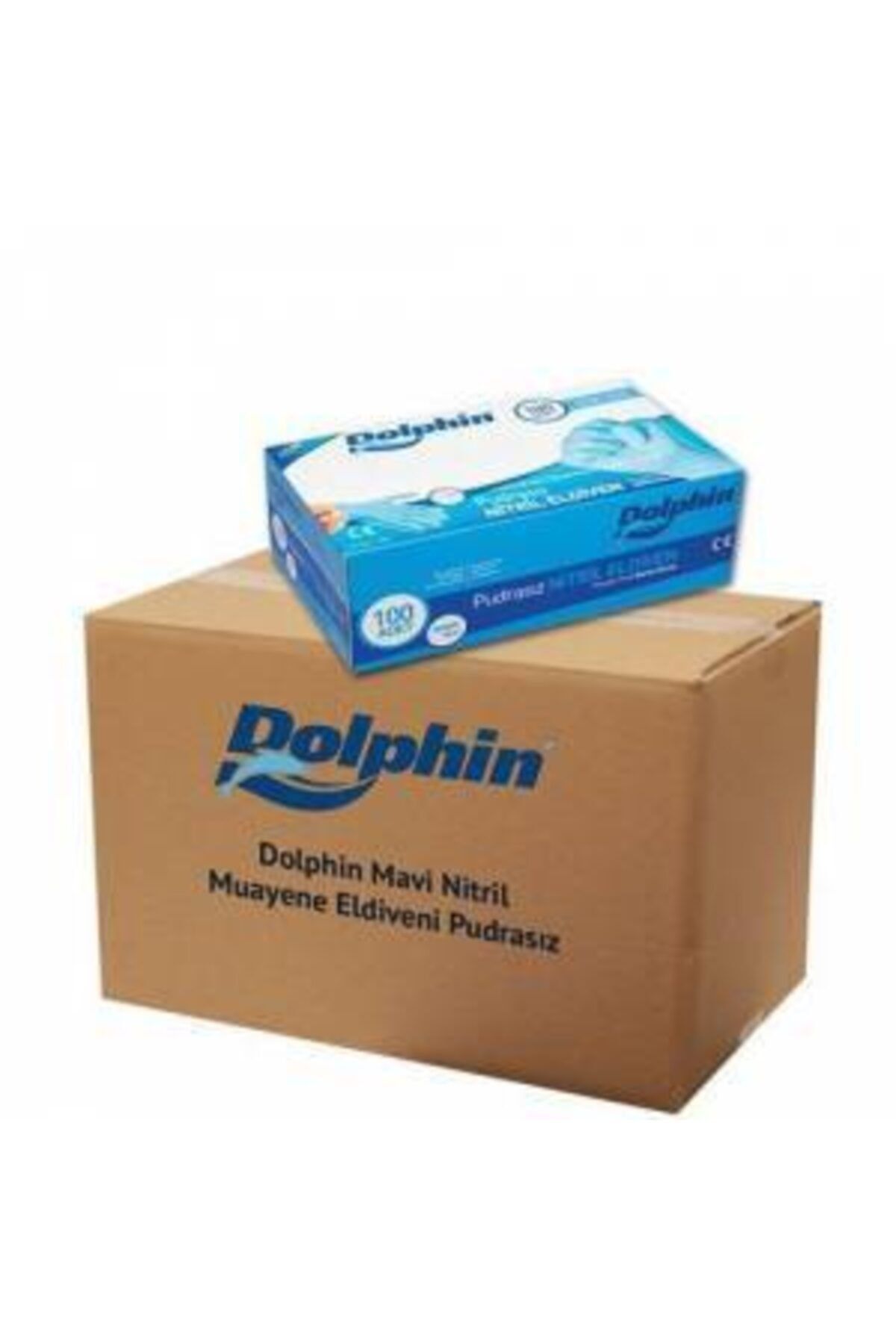 Dolphin Mavi Nitril Pudrasiz Eldiven 100'lü S Beden Içinde 20 Paket Vardır.