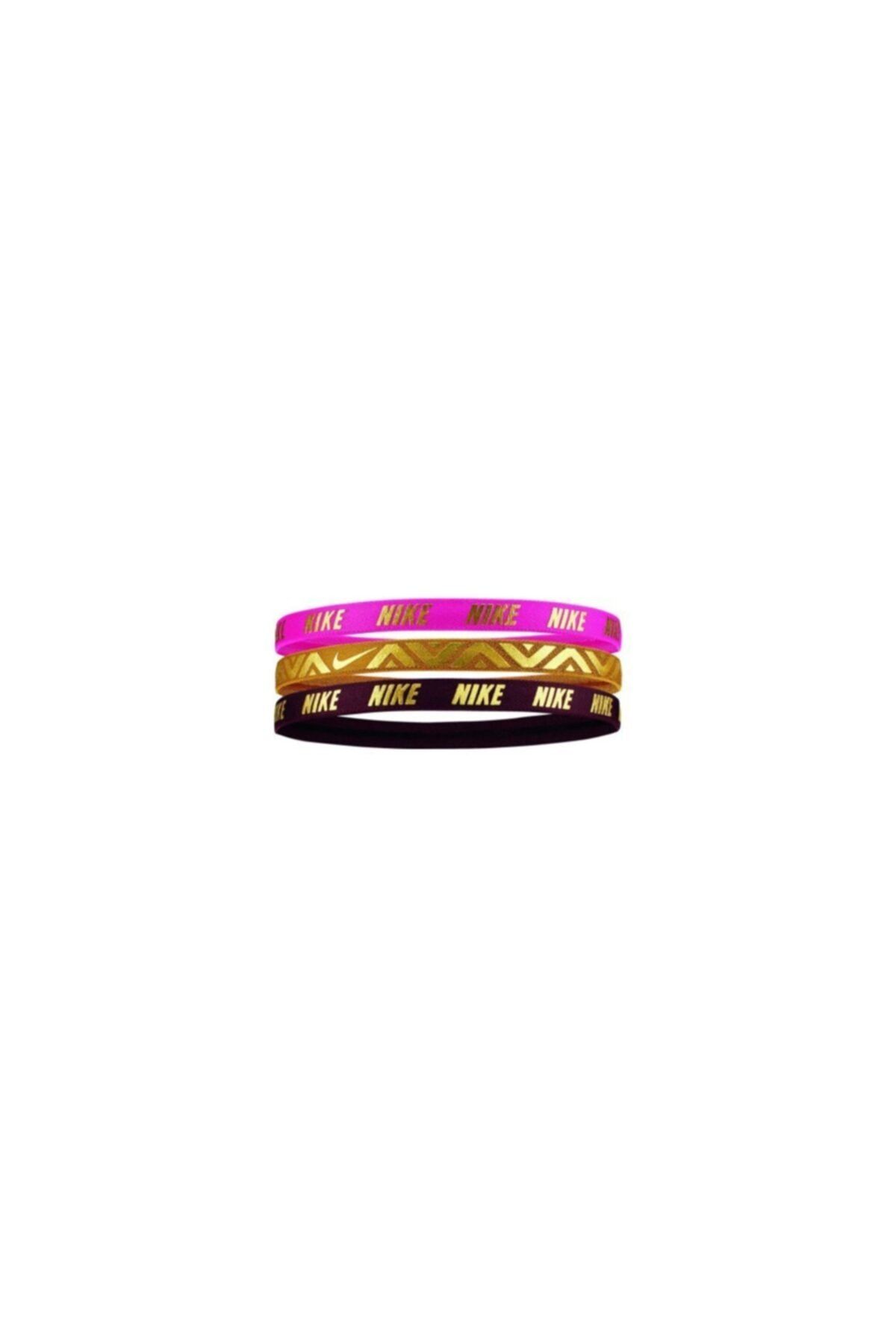 Nike N.000.2504.984.os Printed Metallic Headbands 3pk Unisex Saç Band