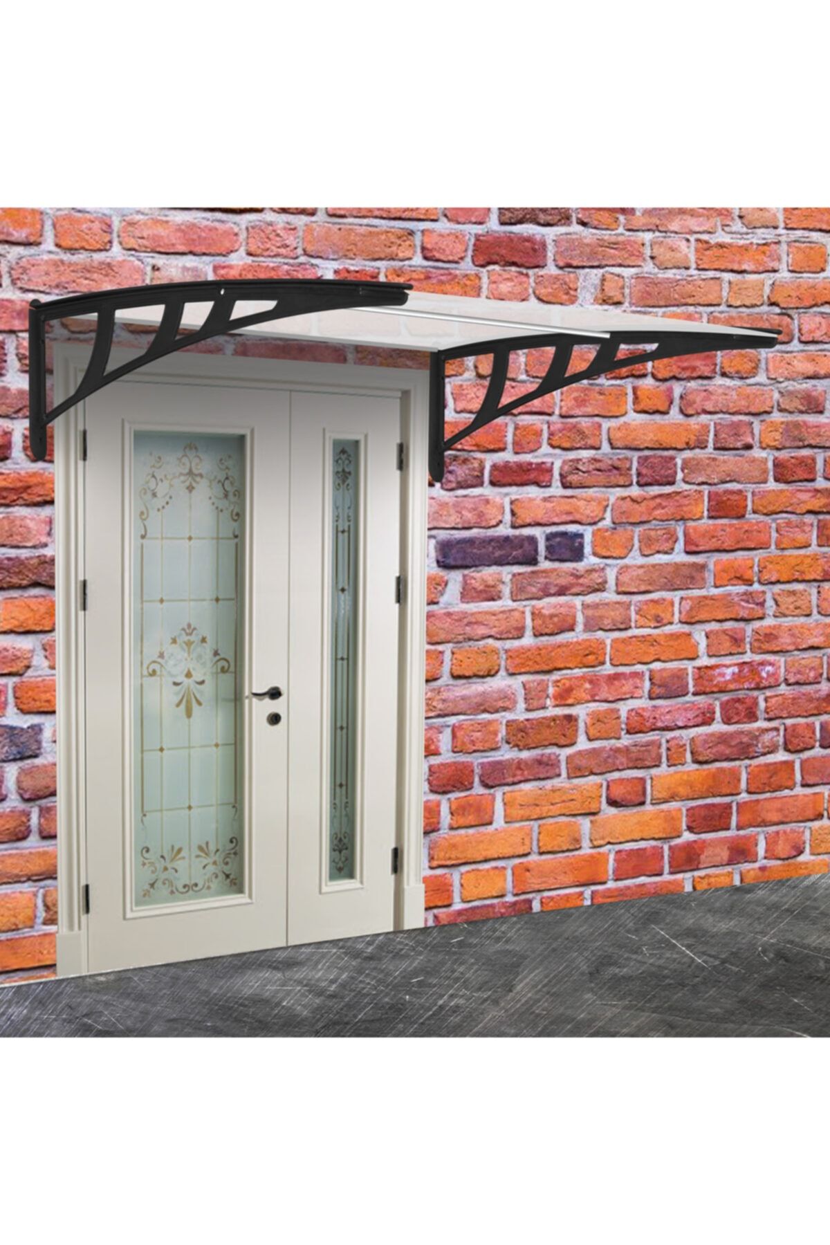GARDENPLAST Kapı Üstü Pratik Sundurma 100x120 Cm - Şeffaf