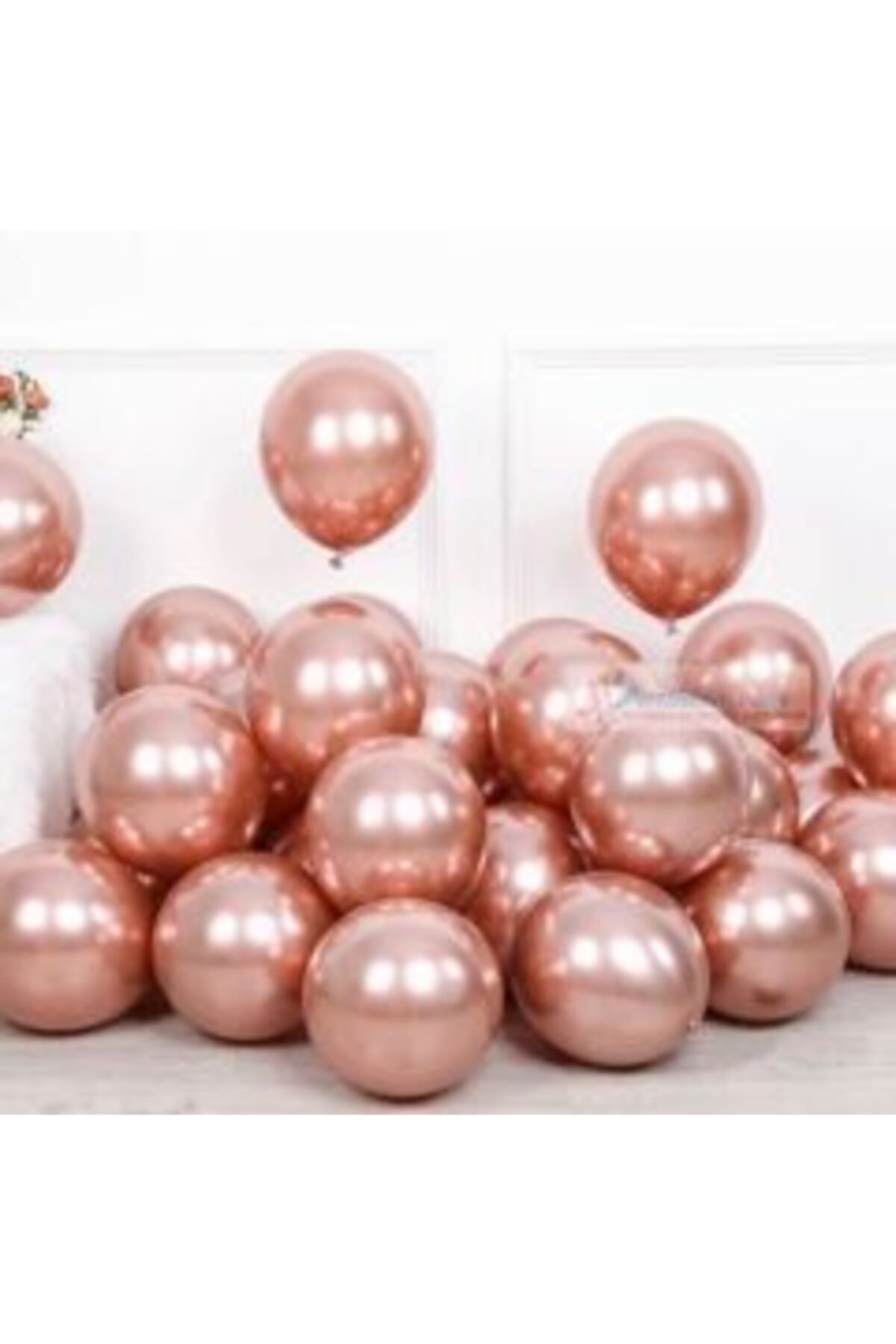 Deniz Yıldızı Sanat Krom Parlak Metalik Balon 10'lu Rose Gold