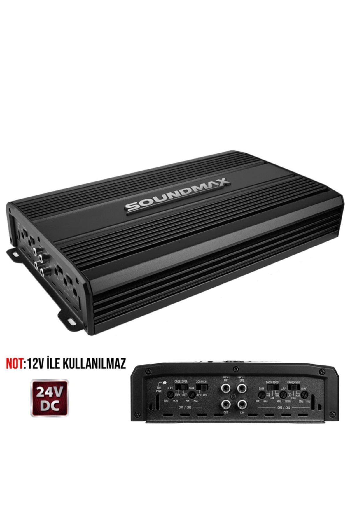 Soundmax Oto Anfi 4000w 4 Kanal 24v Sx-3000.4ab
