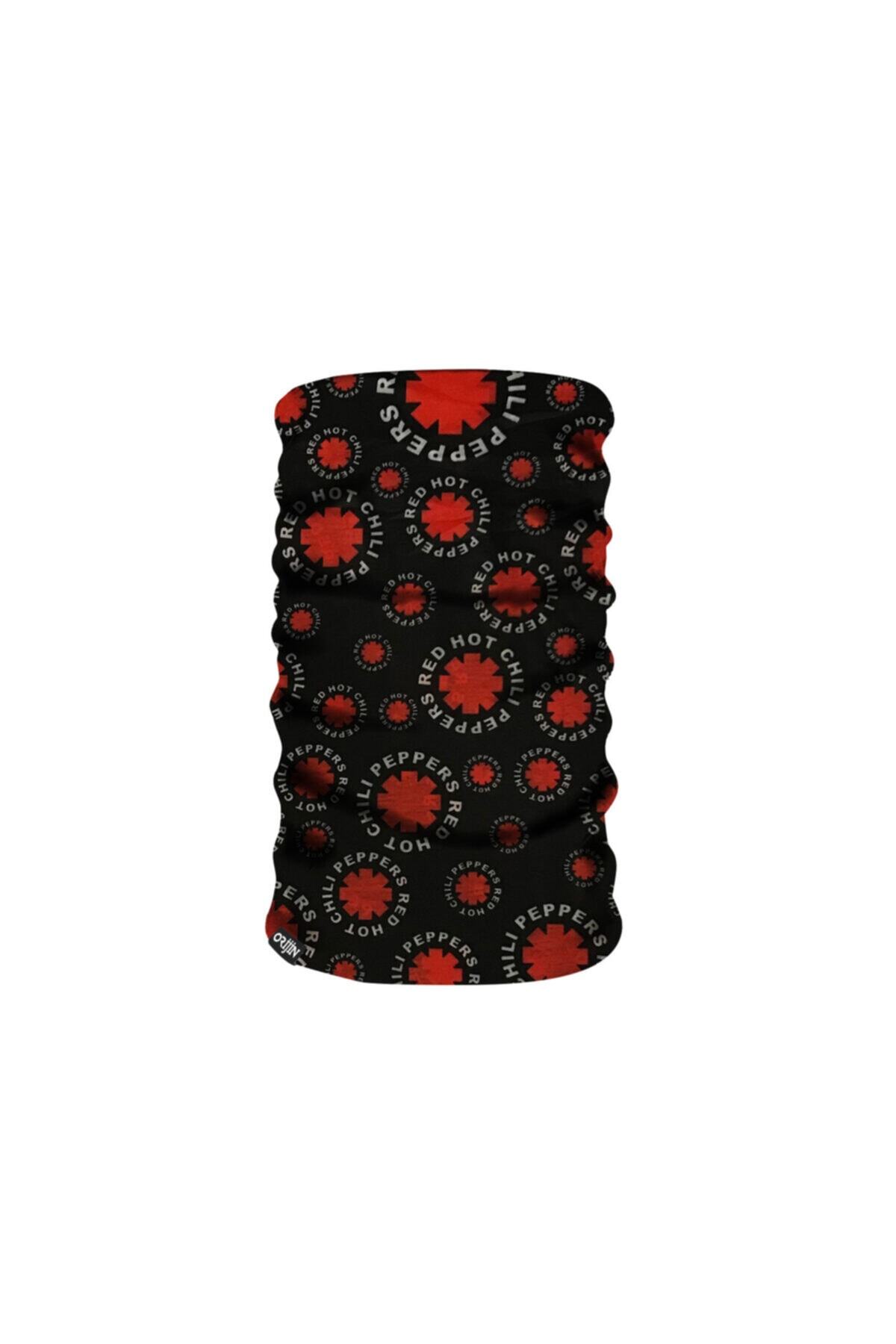 Orijin Tekstil Red Hot Chili Peppers Rhcp Logo Temalı Çok Fonksiyonlu Boyunluk Maske Bandana