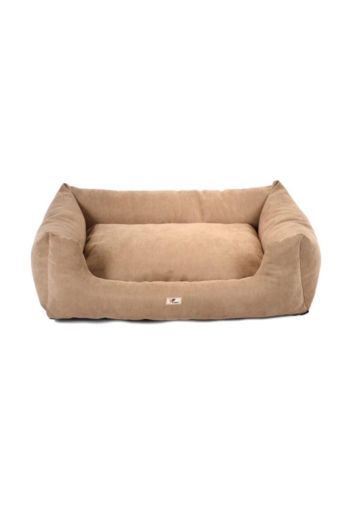Viskypet Açık Kahve Köpek Yatağı Büyük Boy