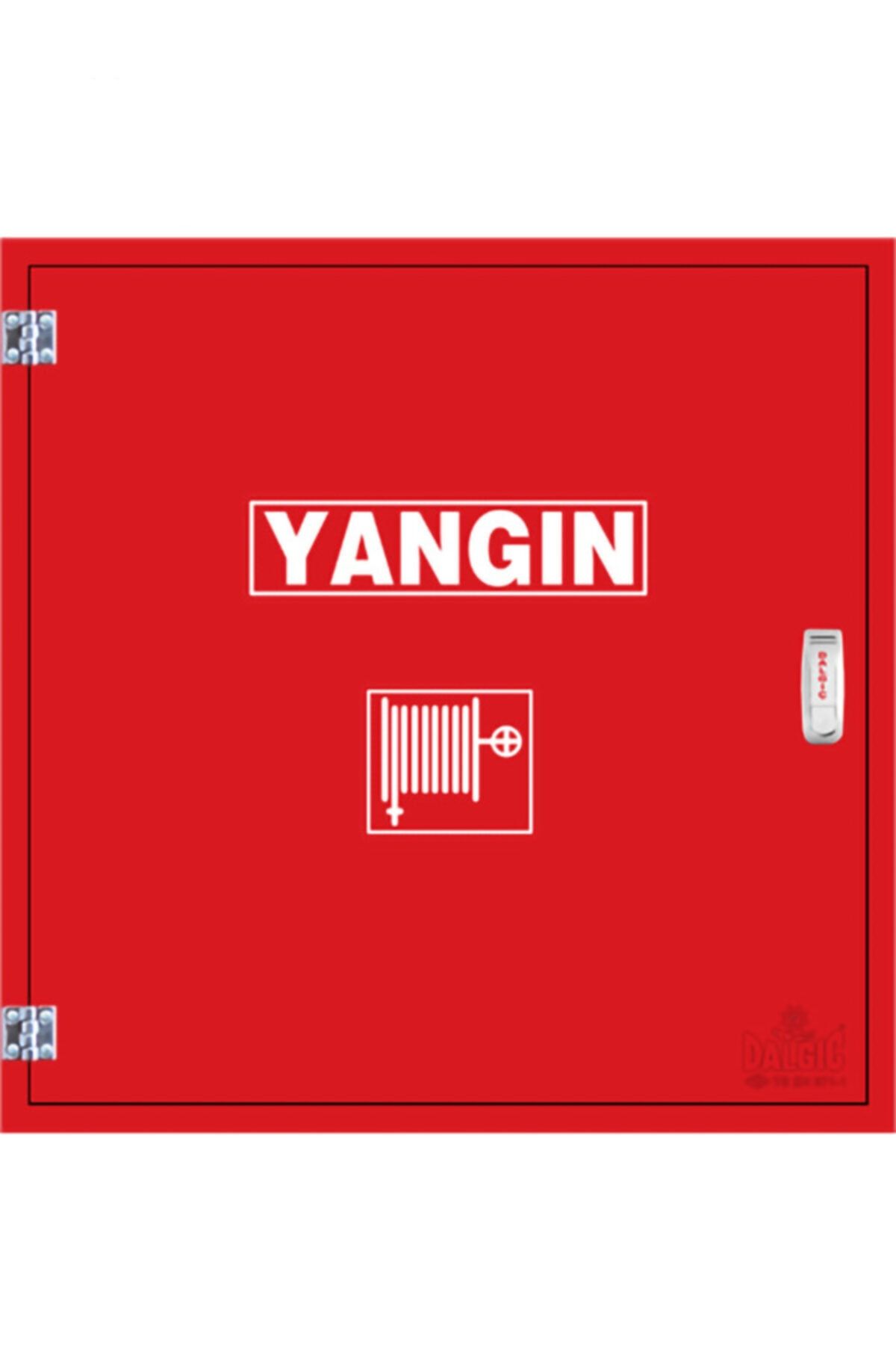 Dalgıç Yangın Dolabı 1''20mt Kauçuk Hortumlu 1'' Vanalı Saç Kapaklı 70x70x23 Tüp Bölmesiz En671-1