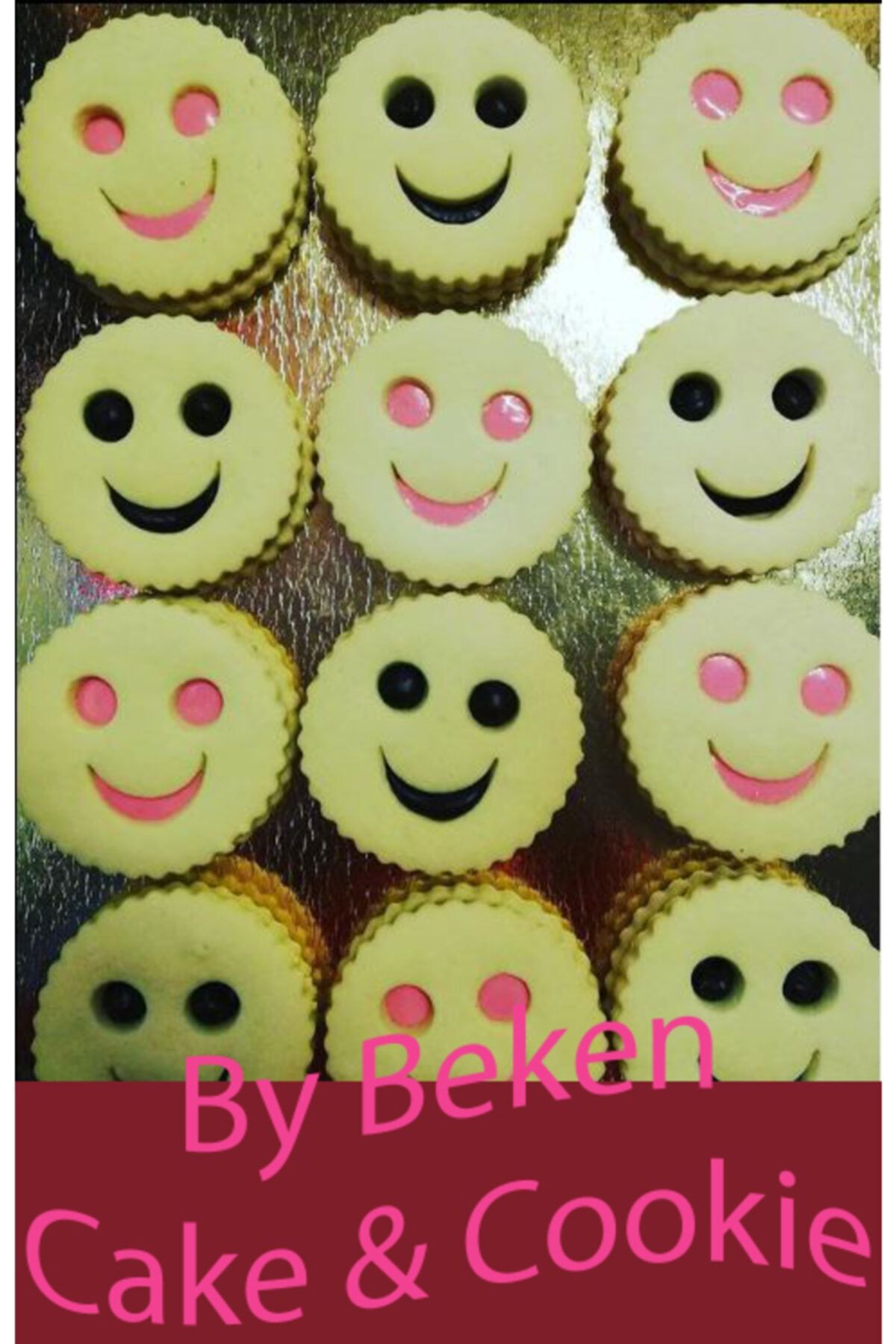 By Beken Cake & Cookie Emoji Çikolata Dolgulu Kurabiye 10 Adet