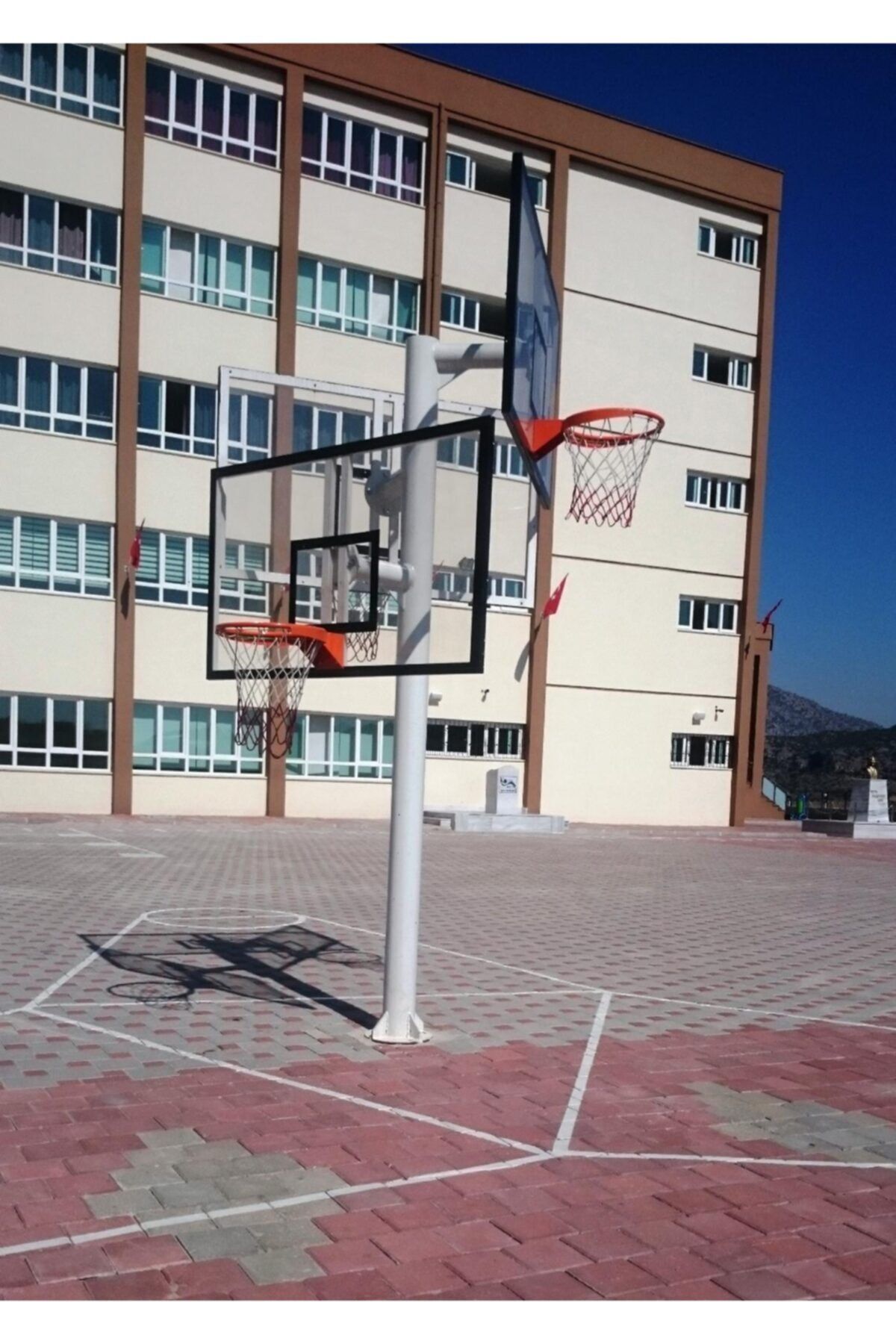 adelinspor Basketbol Potası Üçlü Grup Kademeli Yüks 10 Mm Cam