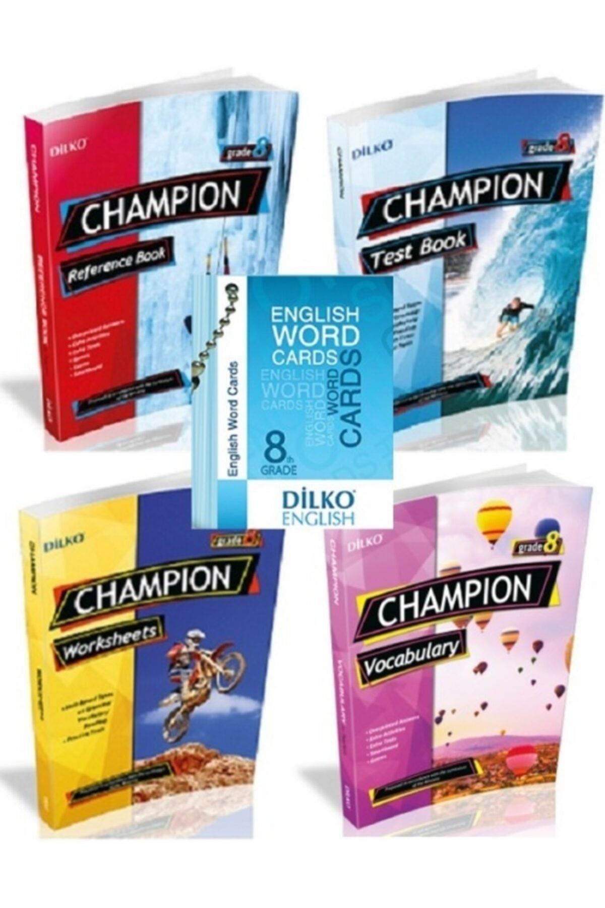 Dilko Yayıncılık 8. Sınıf Champion Seti ( Reference Book + Test Book + Worksheets + Vocabulary + Kelime Kartı )