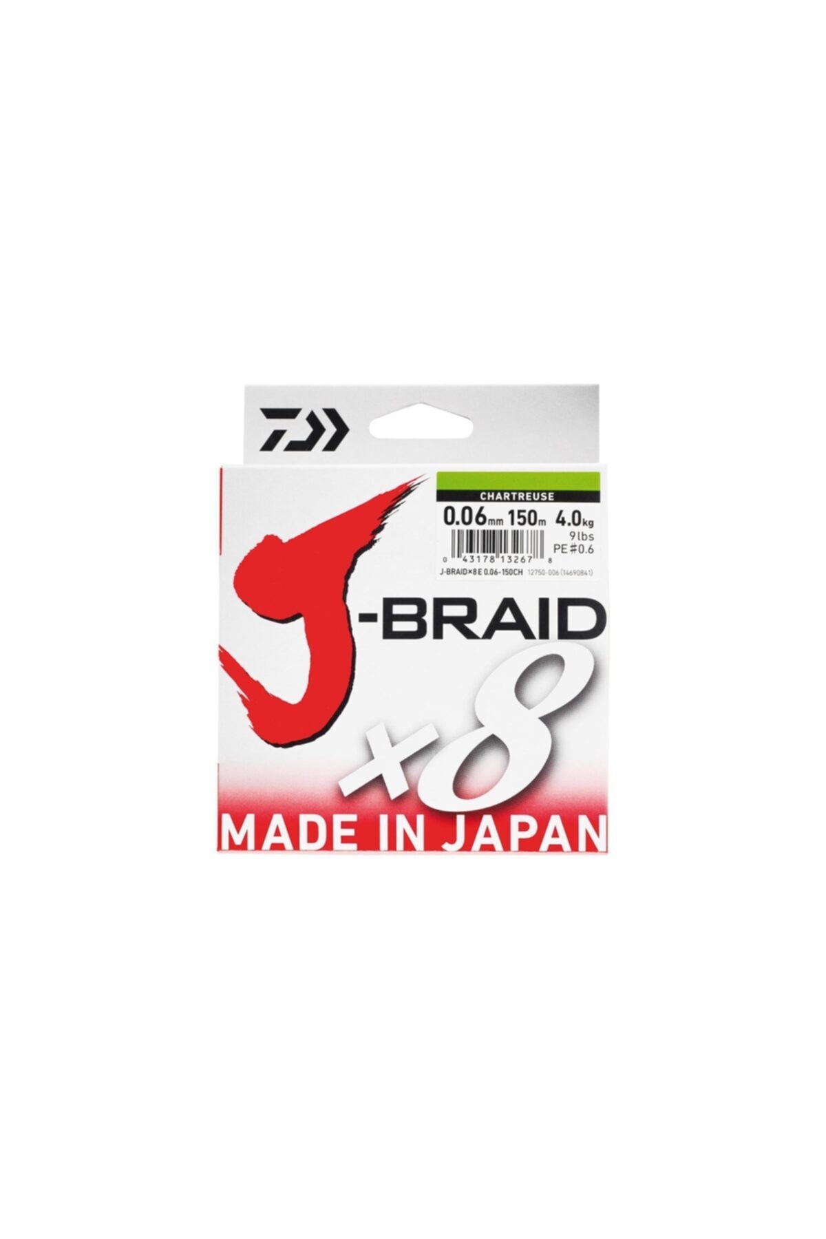 DAIWA J-braid 8b Chartreuse 150m Ip Misina - 0.20 Mm