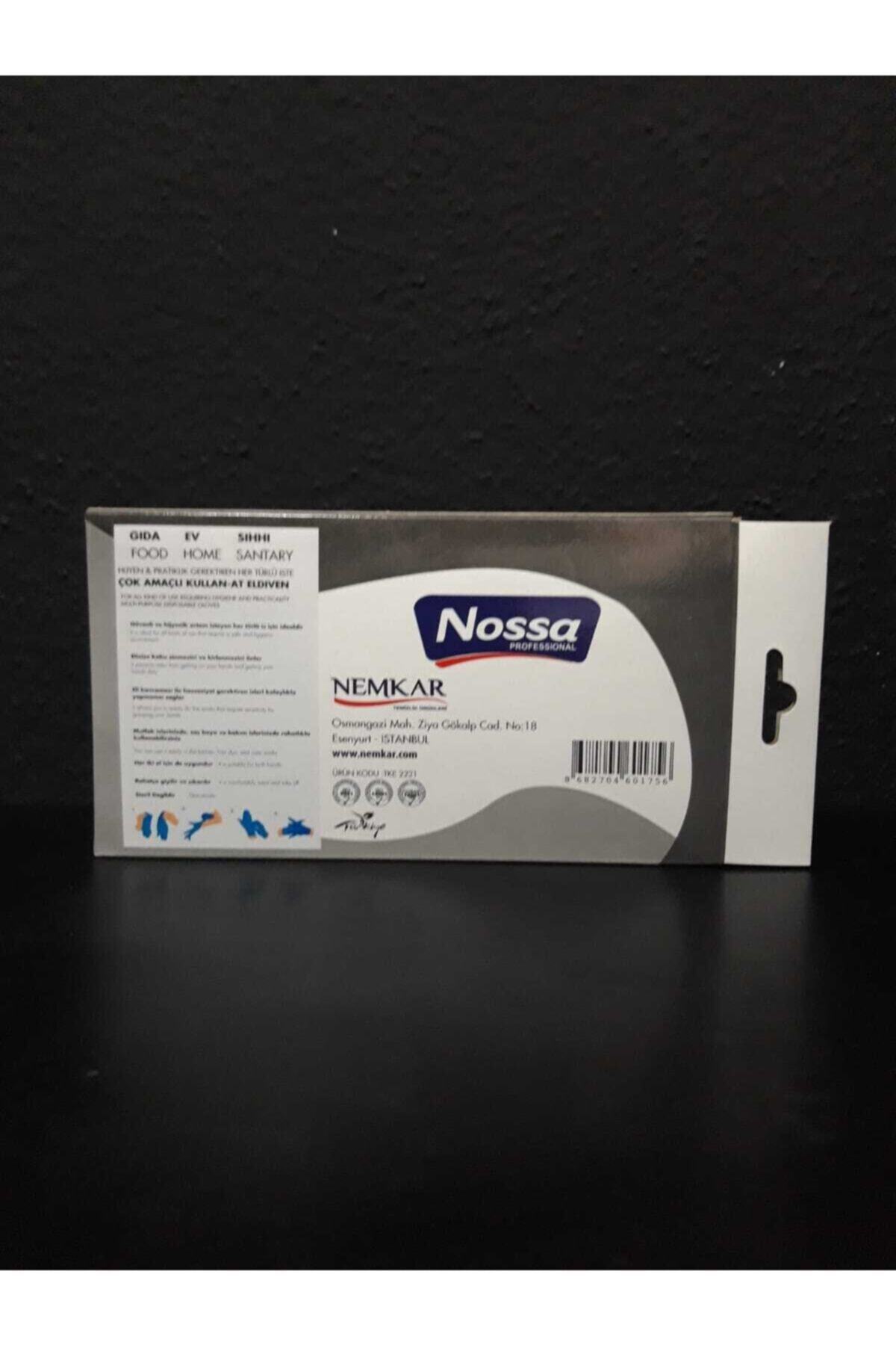 NOSSA Kalın Siyah Poşet Eldiven Pe+