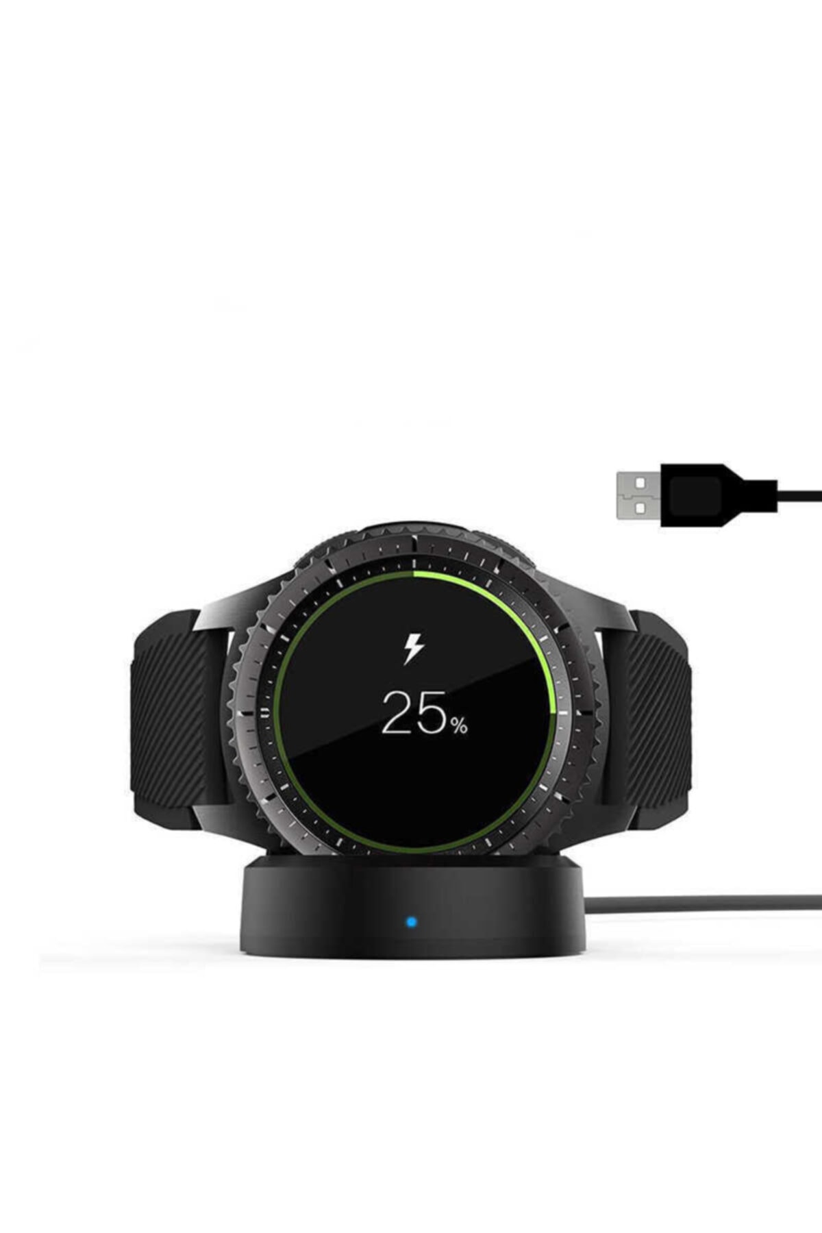 zore Samsung Galaxy Watch 46mm Usb Şarj Kablosu Aleti Yüksek Kalite Hızlı Manyetik Şarj Aleti