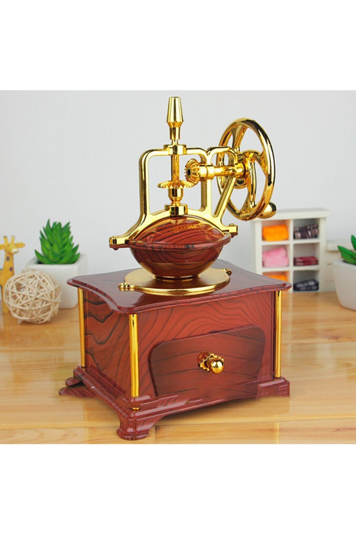 HETicaret Retro Kahve Makinesi Figürlü Müzik Kutusu