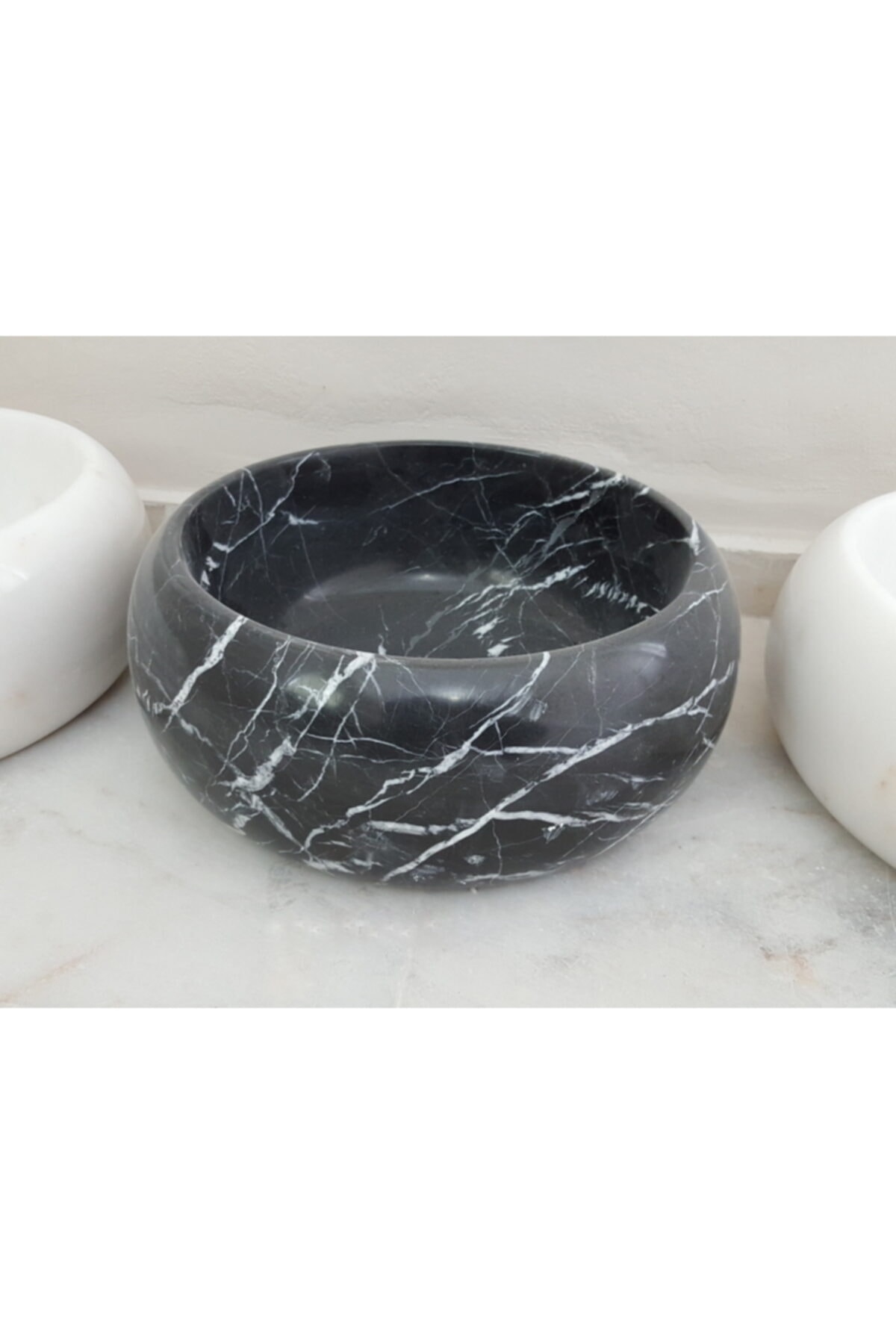 abahanoglu mermer Ovel Yuvarlak Mermer Lavabo