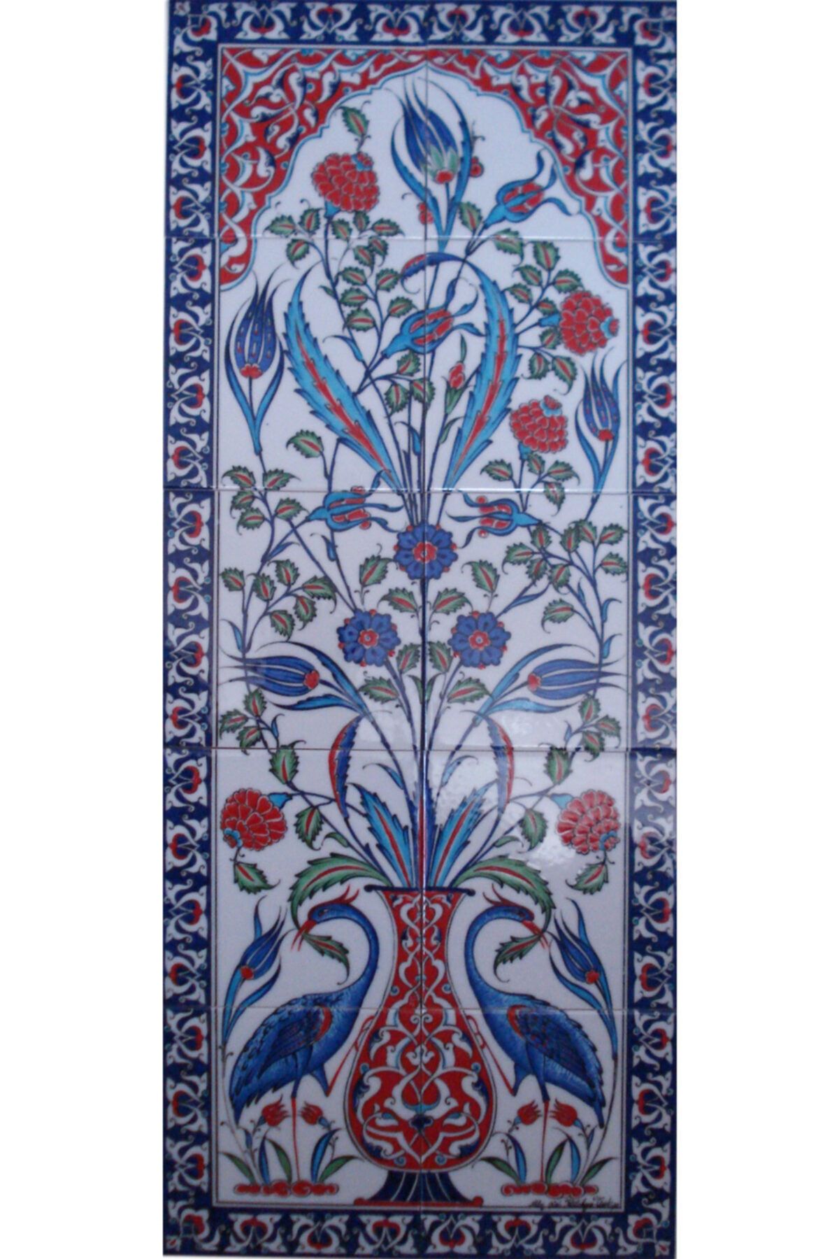 Armada Çini 40x100 Cm Ed 705 Iki Sülünlü Eldekoru Çini Pano