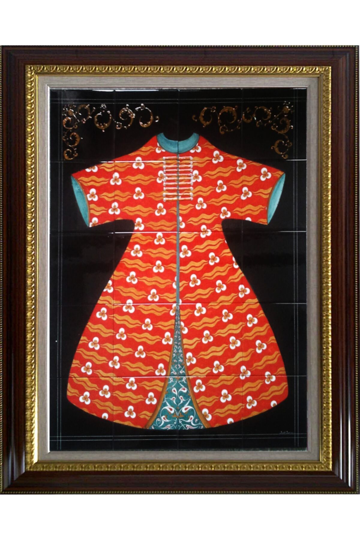 Armada Çini 80x100 Cm Ed 680 Kırmızı Cintemani Kaftan Çini Pano