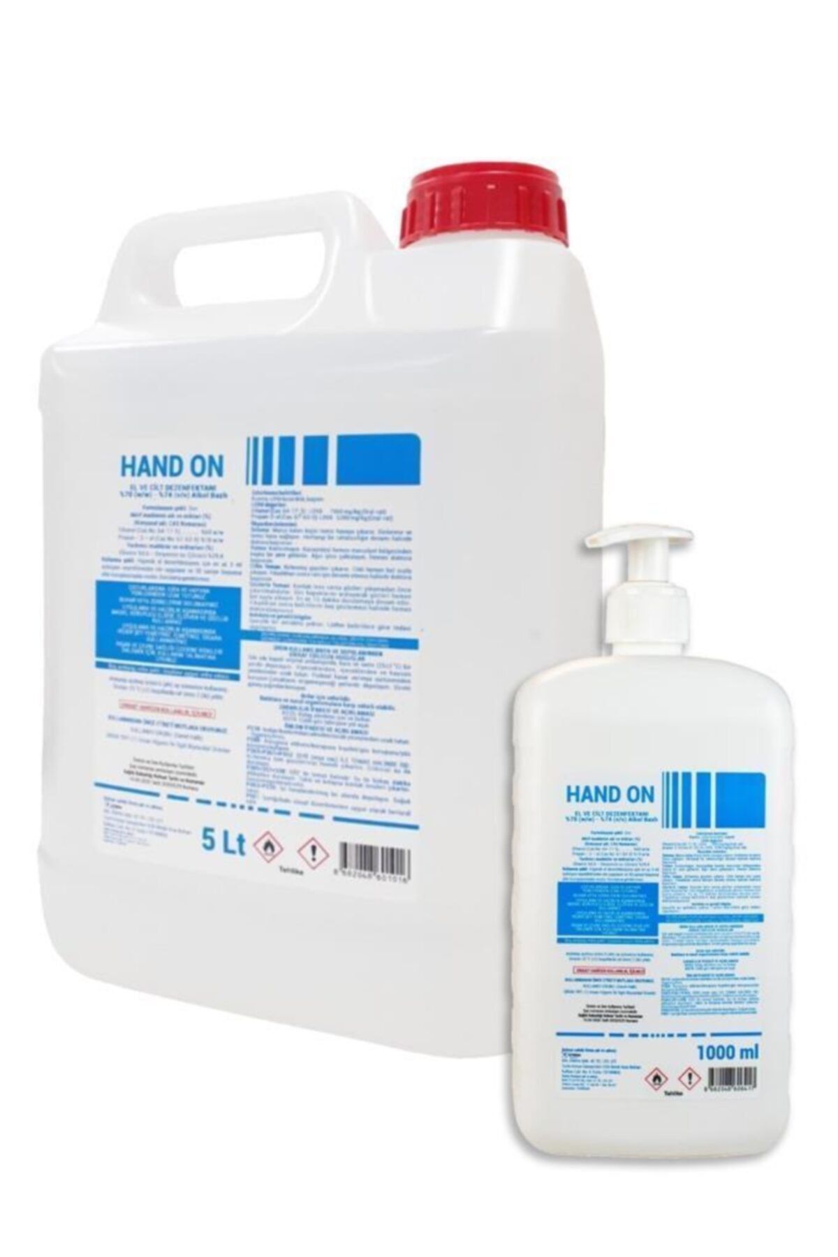 Hand On Alkol Bazlı El Ve Cilt Dezenfektanı 5lt+ 1lt