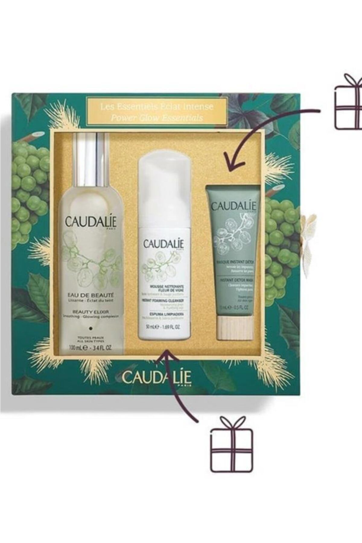 Caudalie Güzellik Iksiri & Temizleme Köpüğü & Detoks Etkili Maske - Beauty Elixir Set 3522930026648