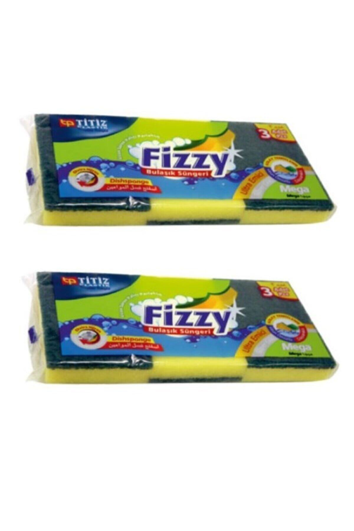 Fizzy Rewel 6 Adet Mega Bulaşık Süngeri 3'lü ( Büyük Boy ) 881027