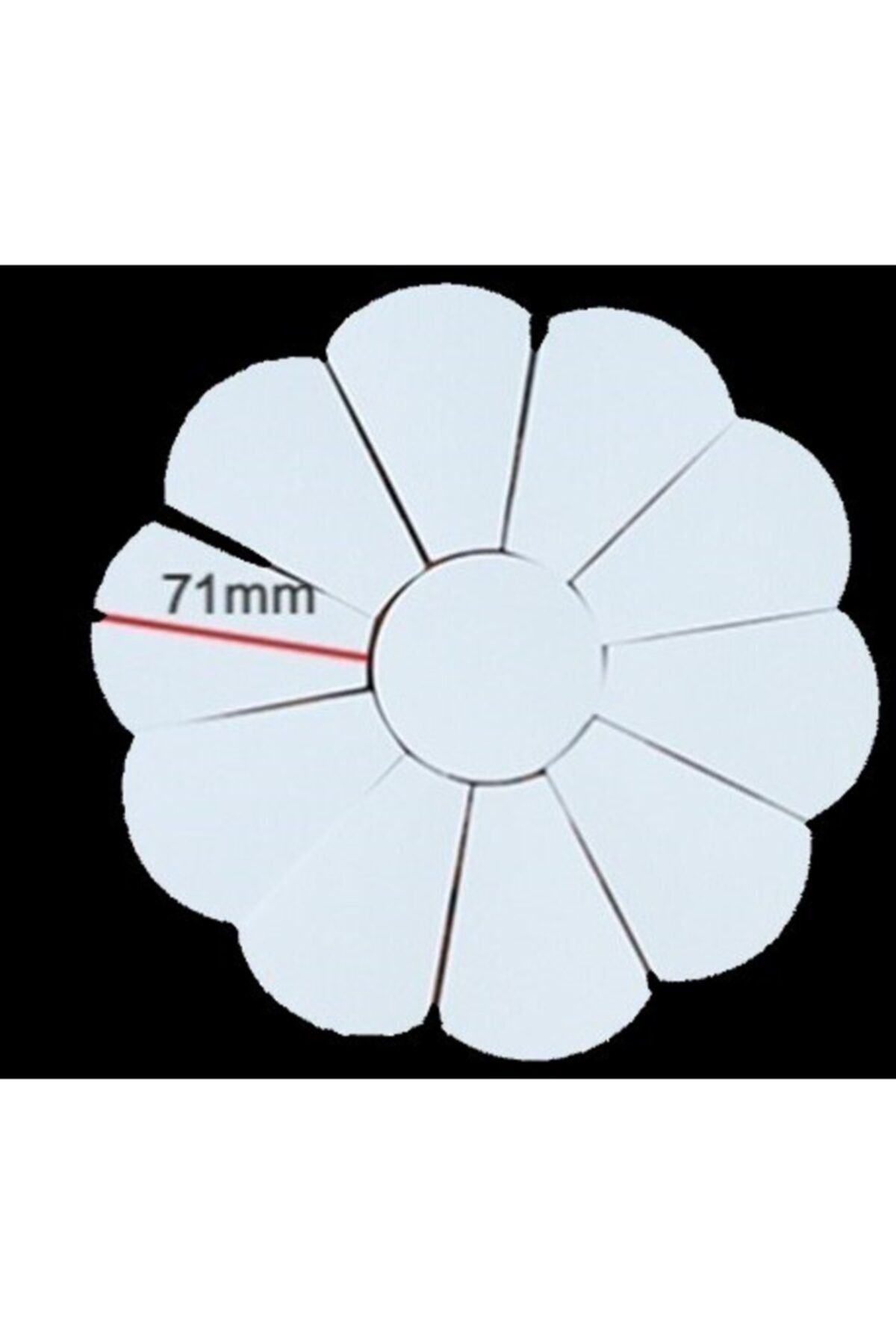Kırkyama Patchwork Home 40 Adet 71mm Çiçek Tasarım Kağıt Şablon, Kopya Kağıdı Patchwork Kırkyama Elişi 40yama