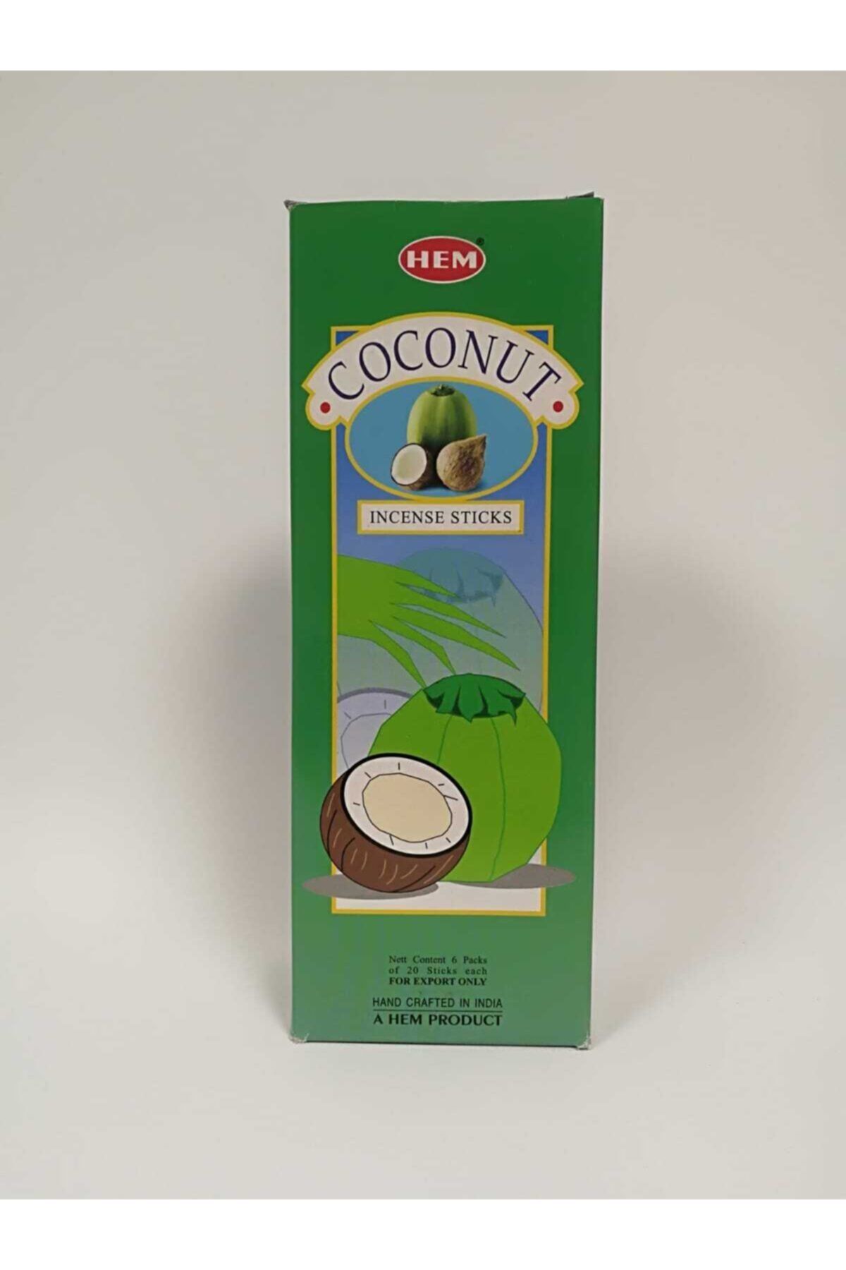 BUHANA HEDİYELİK Tütsü Hem Coconut (hindistan Cevizi) 6 Paket ( 120 Çubuk ) 1 Adet Kayık Hediyesi.