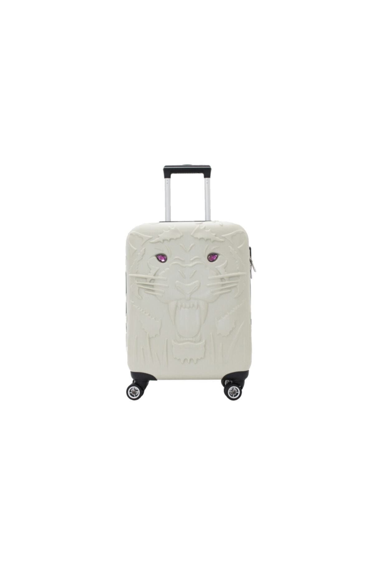 ÇÇS 5200-1 Tiger Abs 8 Tekerlekli Büyük Boy Valiz, Bavul (Kaplan)