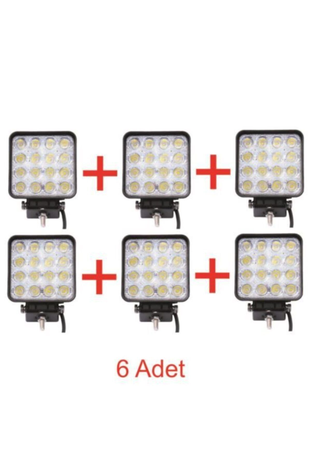 light 6 adet 16 led kare off road traktor tir kamyon sis fari sis lambasi calisma lambasi projektor fiyati yorumlari trendyol