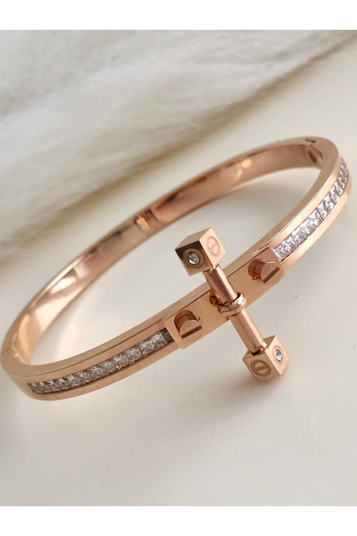 DS DİAMONDSHOP Kadın Çelik Bileklik Çb-9407