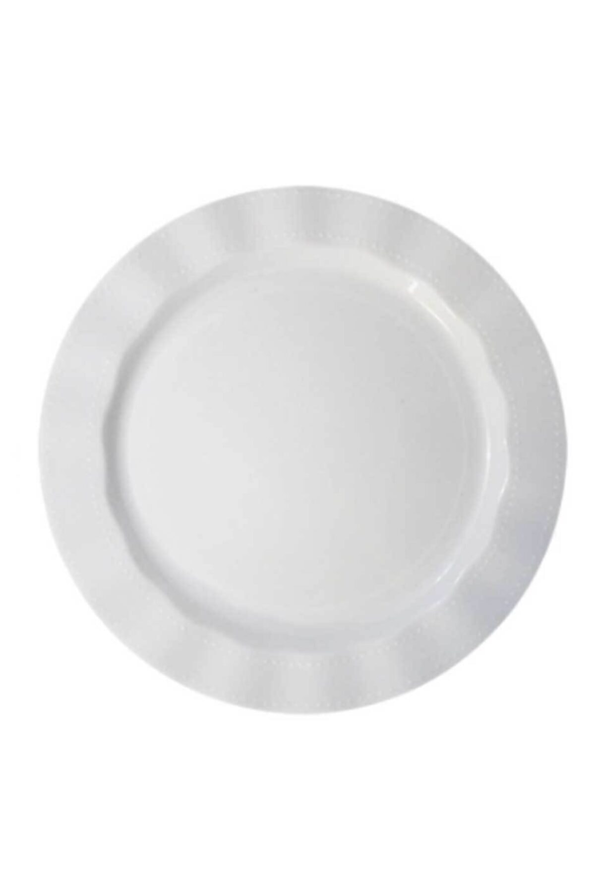 Partioutlet Beyaz Yuvarlak Mika Tabak 26 Cm 12 Adet