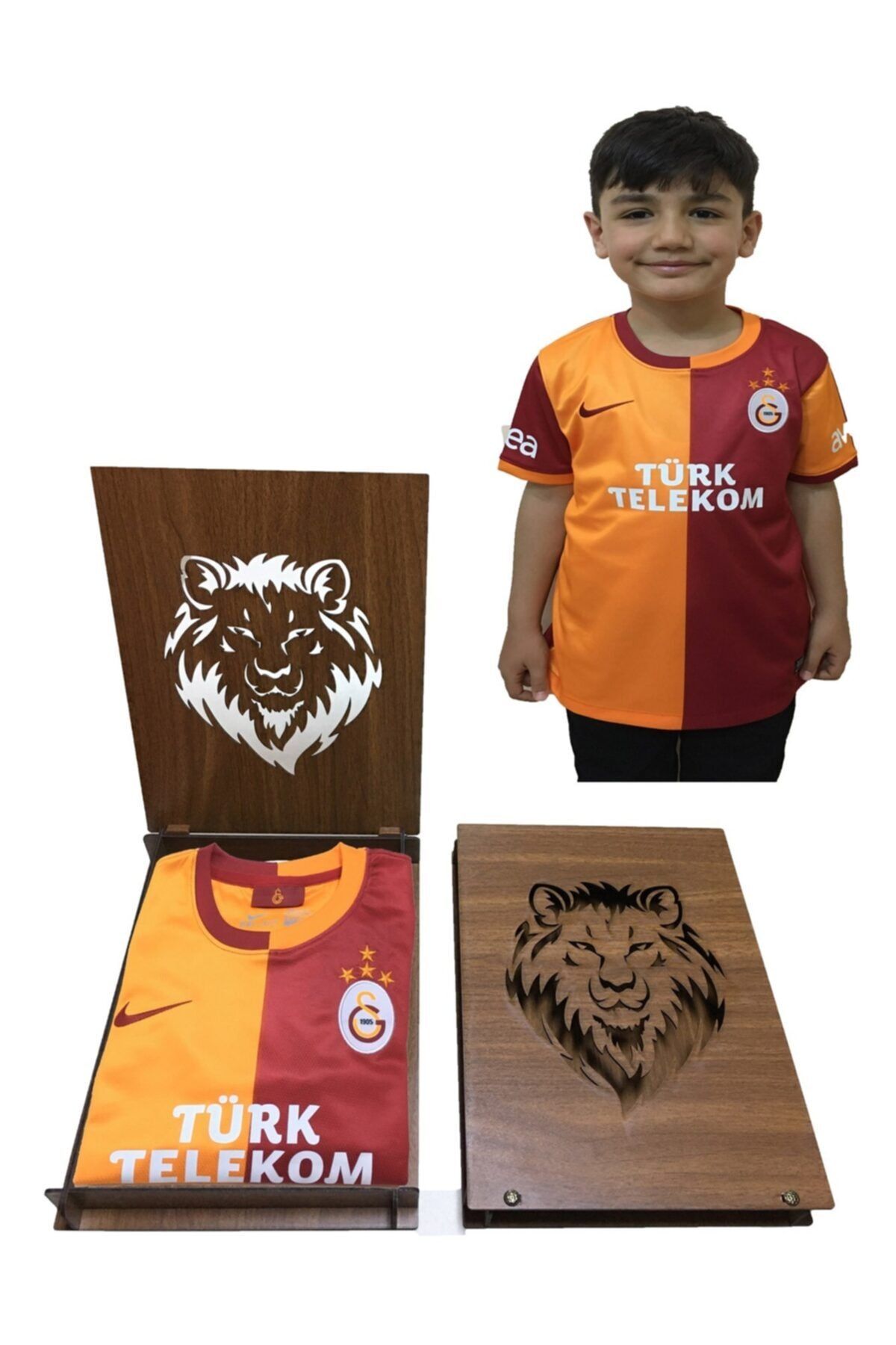 GSStore Galatasaray Forma Çocuk Parçalı Forması Hediye Ahşap Kutulu
