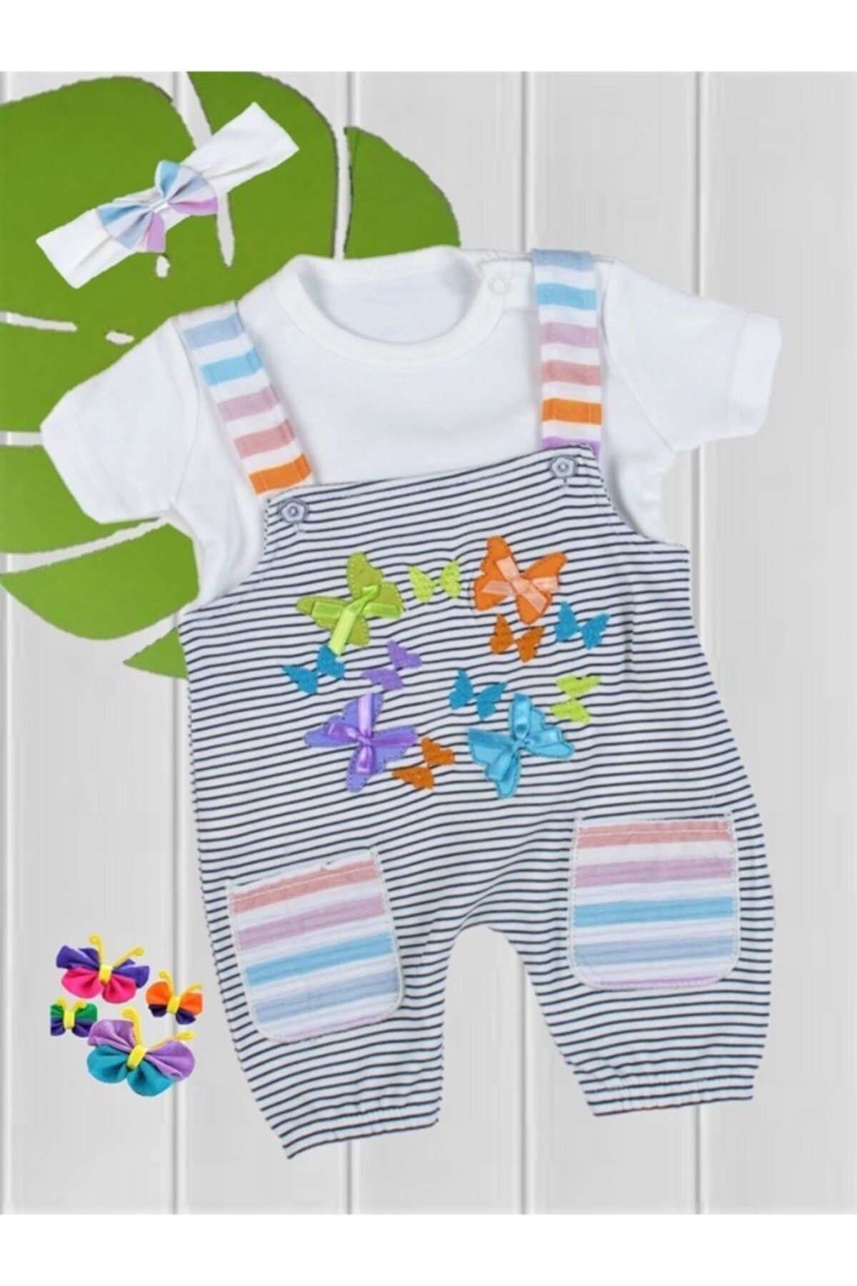ModaCity Kız Bebek Salopet Tulum
