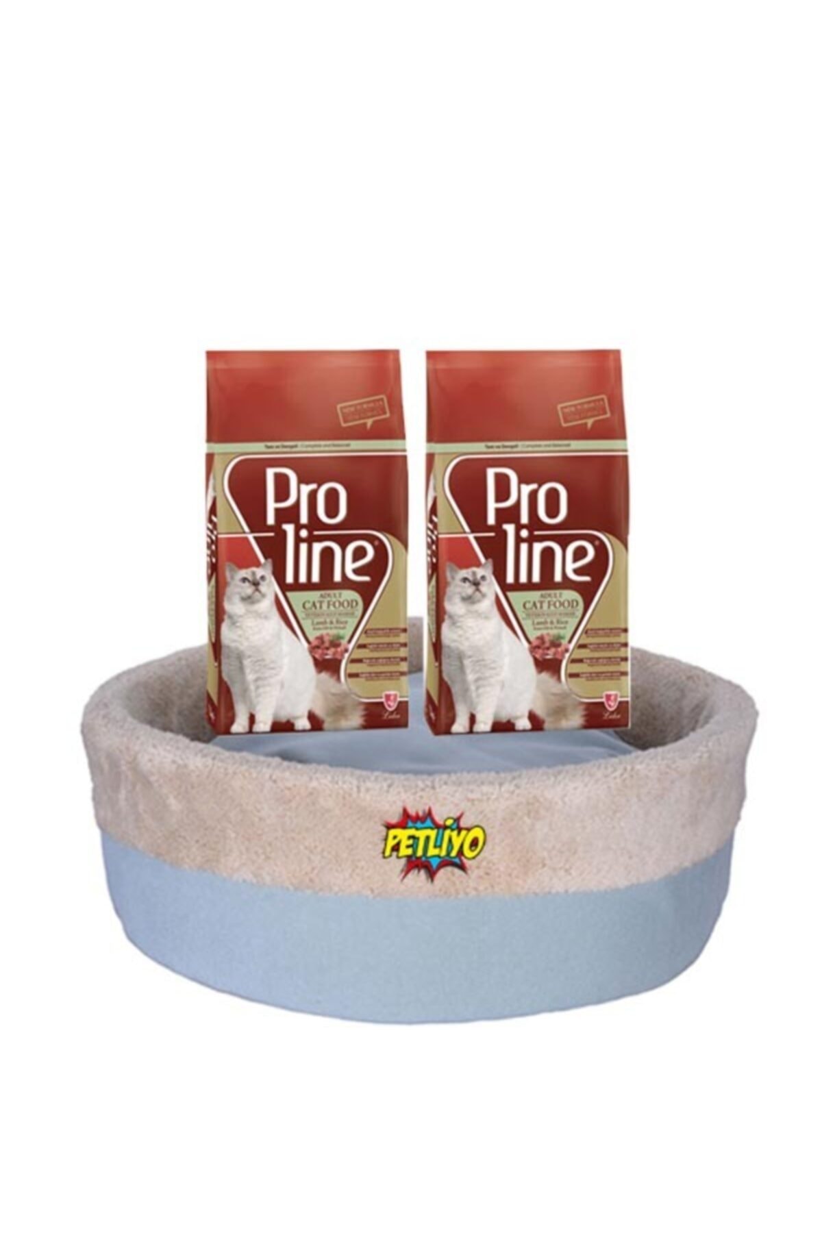 Pro Line Kuzu Etli Kedi Maması 1.5 Kg x 2 Adet + Kedi Yatağı ( 35 x 15 cm )