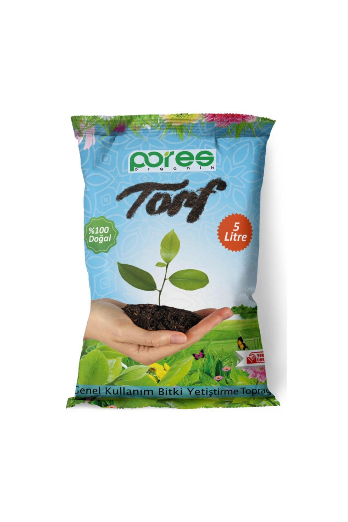 Pores Organik Torf Organik Bitki Yetiştirme Toprağı Torf 5 Litre