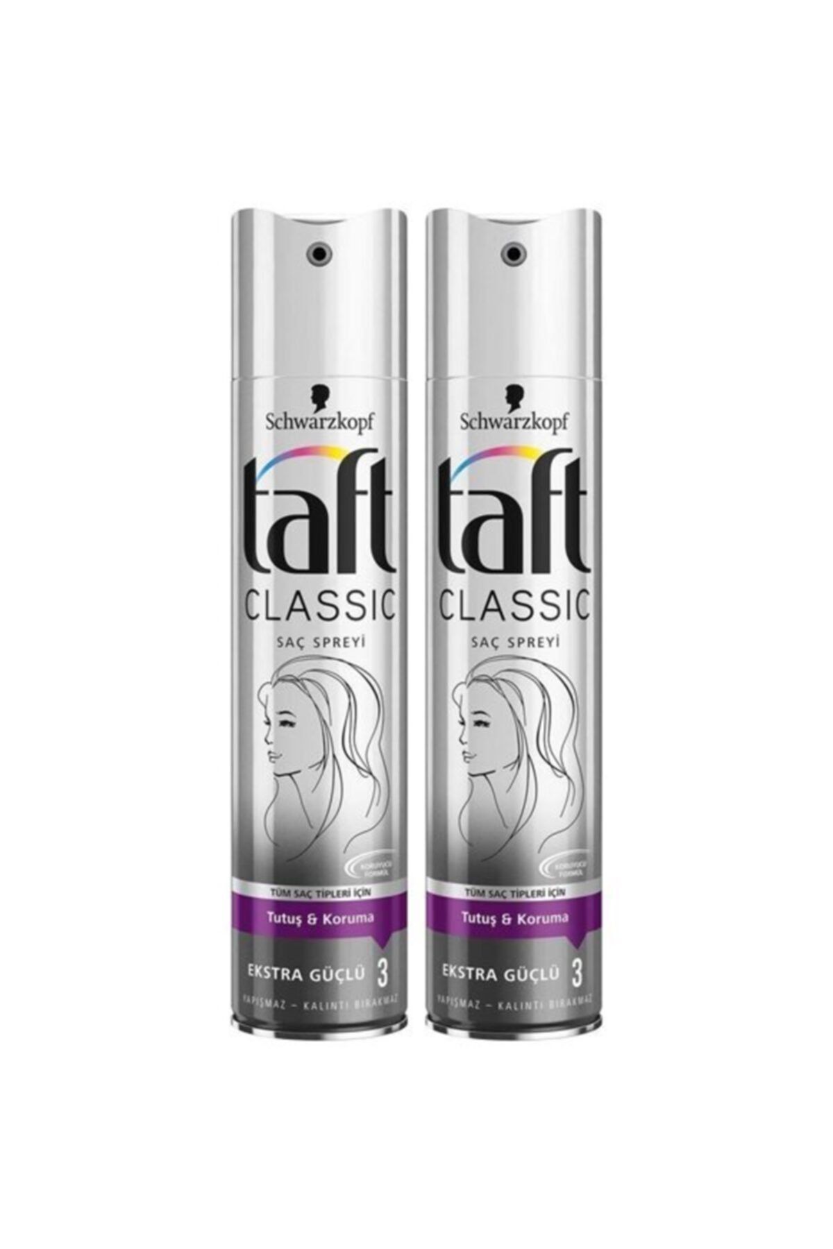 Taft Classic Ekstra Güçlü Sprey 250 Ml X2