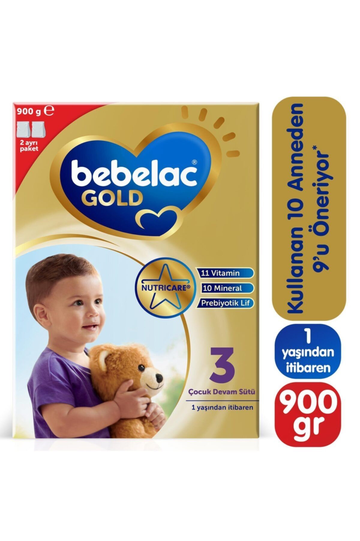 Bebelac Gold Bebek Devam Sütü No3 900 gr