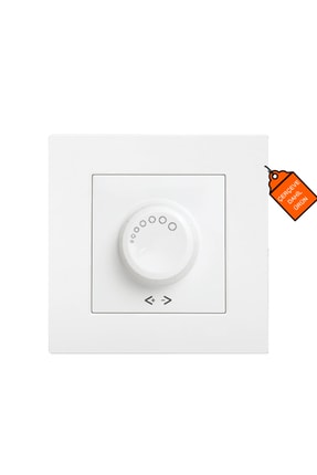 Rita Işıklı Dimmer Anahtar Beyaz Rl 600 W + Çerçeve Image 0