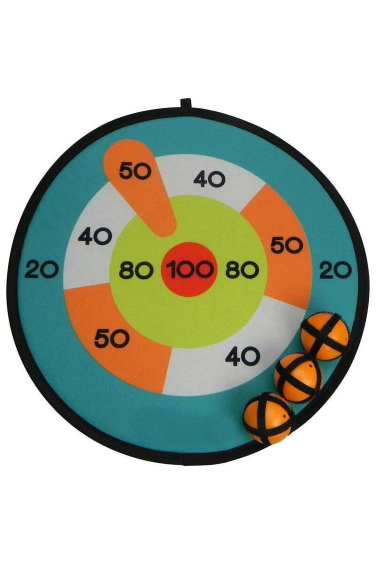 Meridyen Dart Yapışkanlı Dart Tahtası + 3 Adet Top